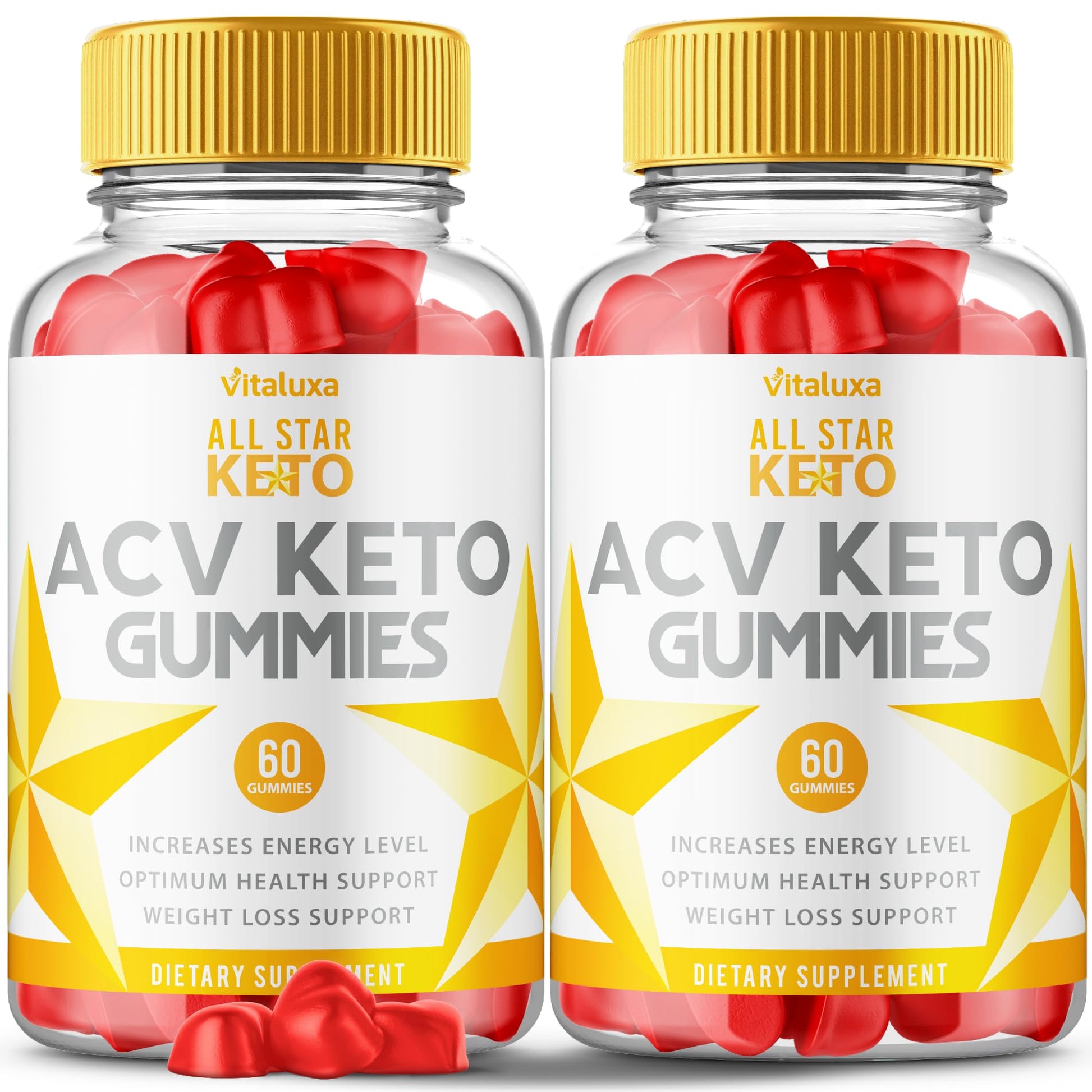 Vitaluxa All Star Keto ACV Gummies, ACV+BHB Formula, 120 Gummies