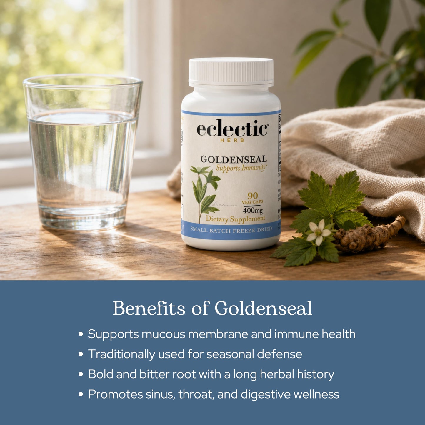 Eclectic Institute Goldenseal Capsules, 50 Count