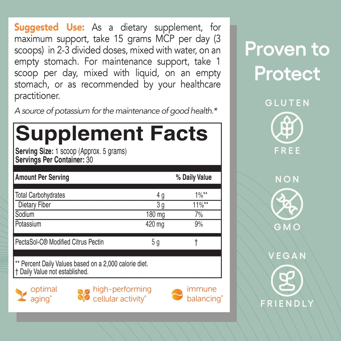 EcoNugenics PectaSol Modified Citrus Pectin Powder 5.29 oz
