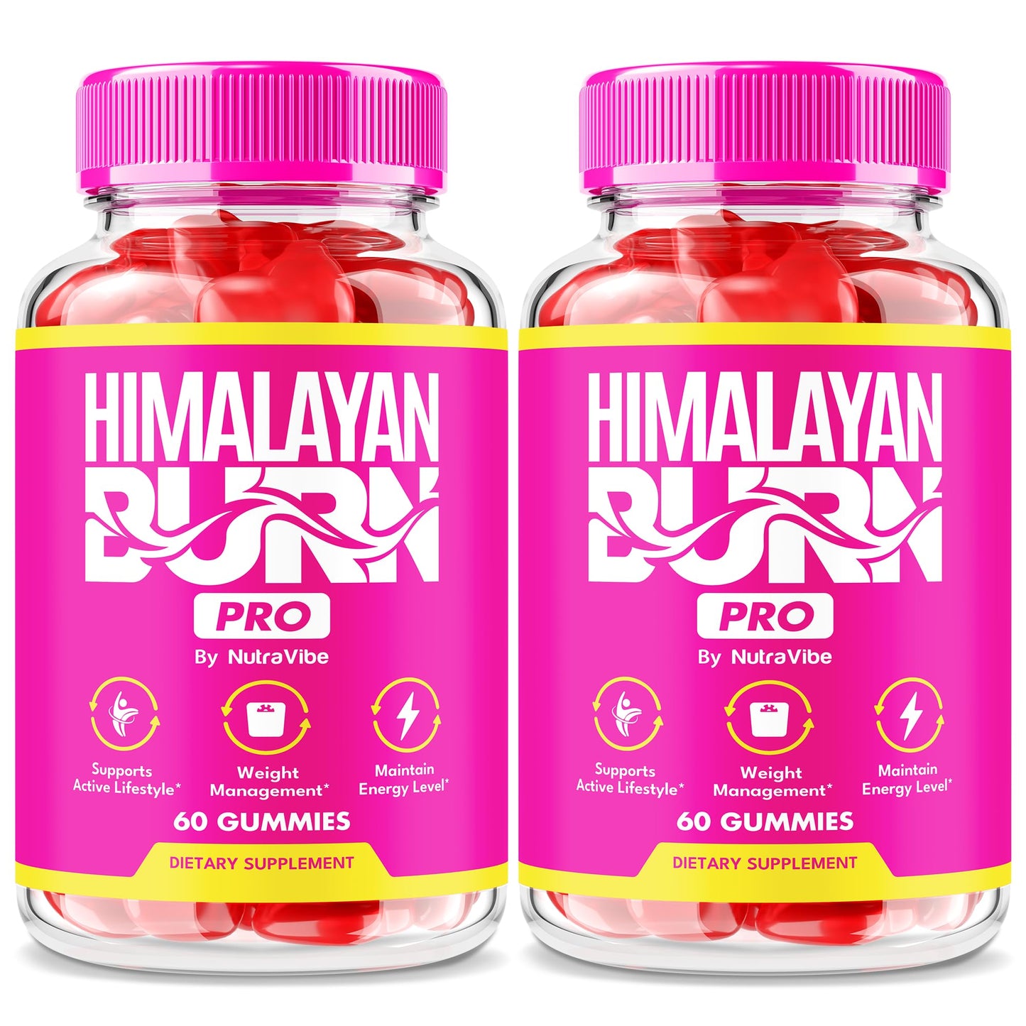 NutraVibe Himalayan Burn Pro Gummies – Natural Pink Salt Formula, 120 Gummies