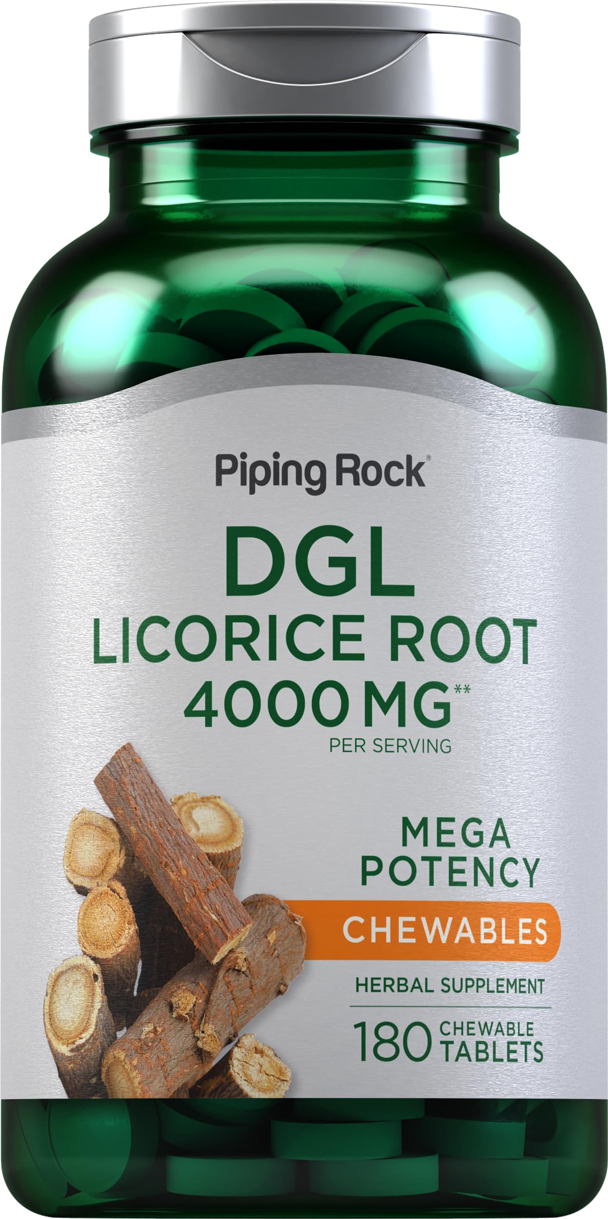 Piping Rock DGL Licorice Chewable 180 Tablets