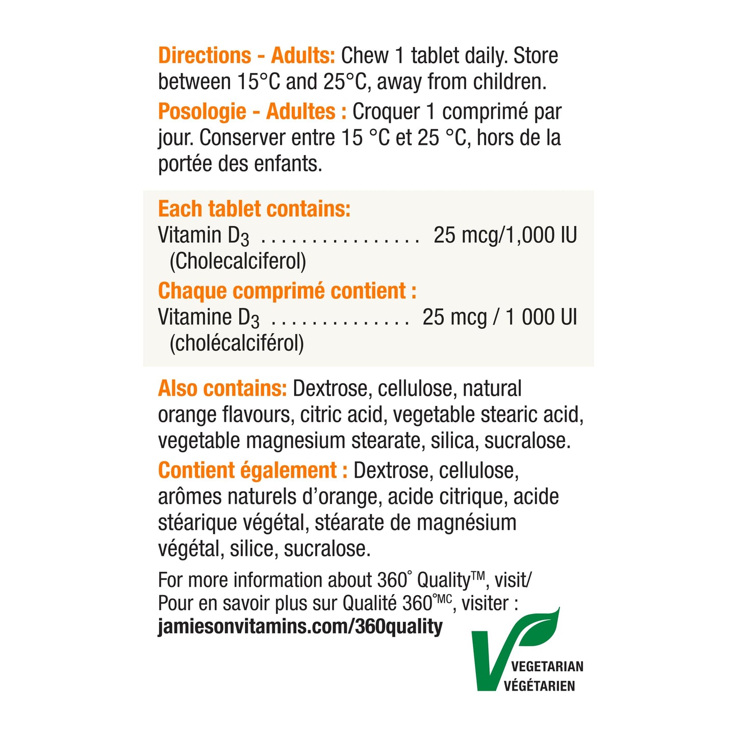 Jamieson Vitamin D 1000IU Tablet 100 Tablets