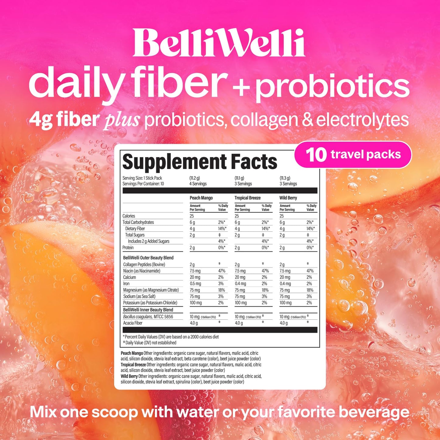 Belli Welli Fiber Supplement Powder 0.4 oz