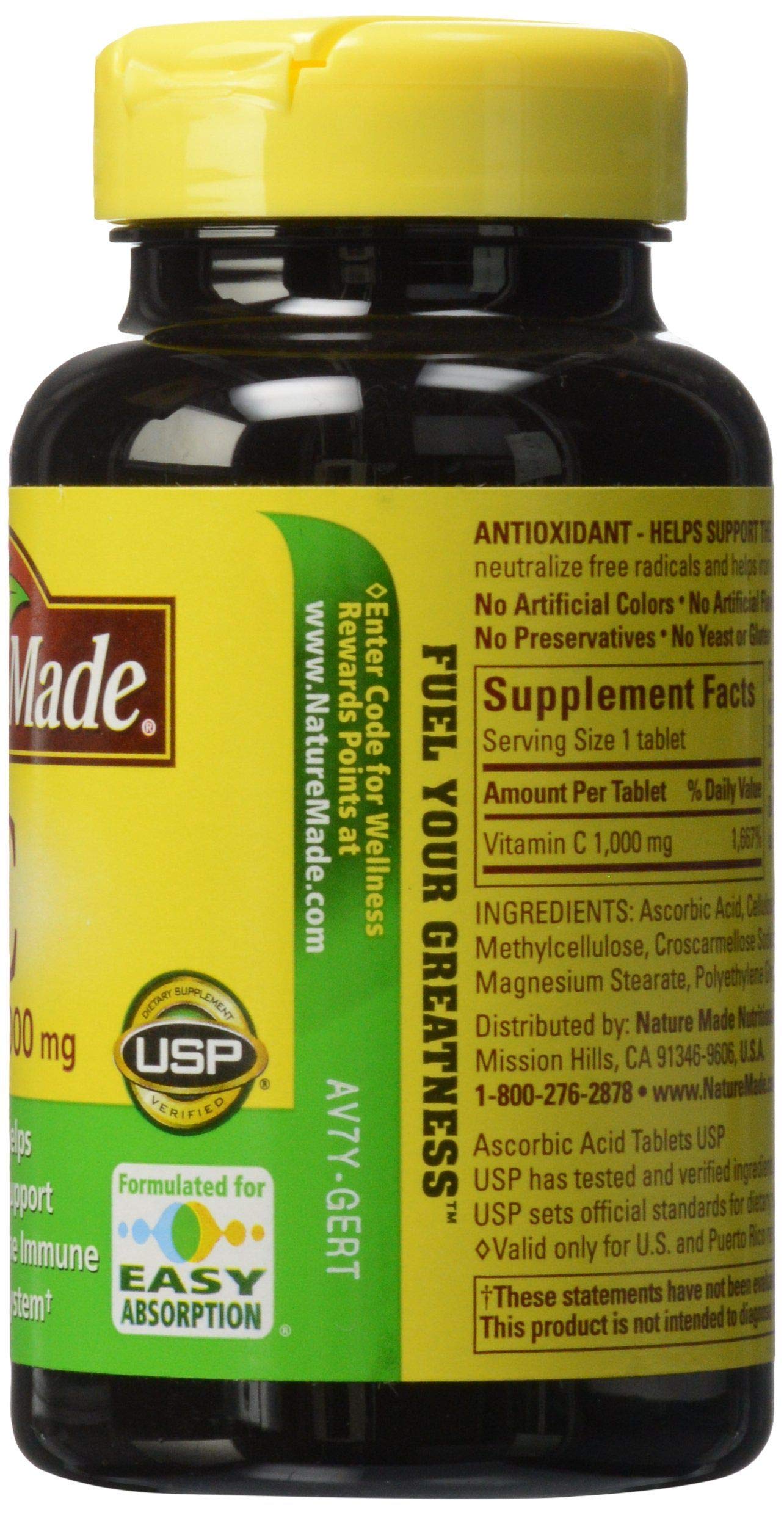 Nature Made Vitamin C 1000 mg Tablets 100 Count