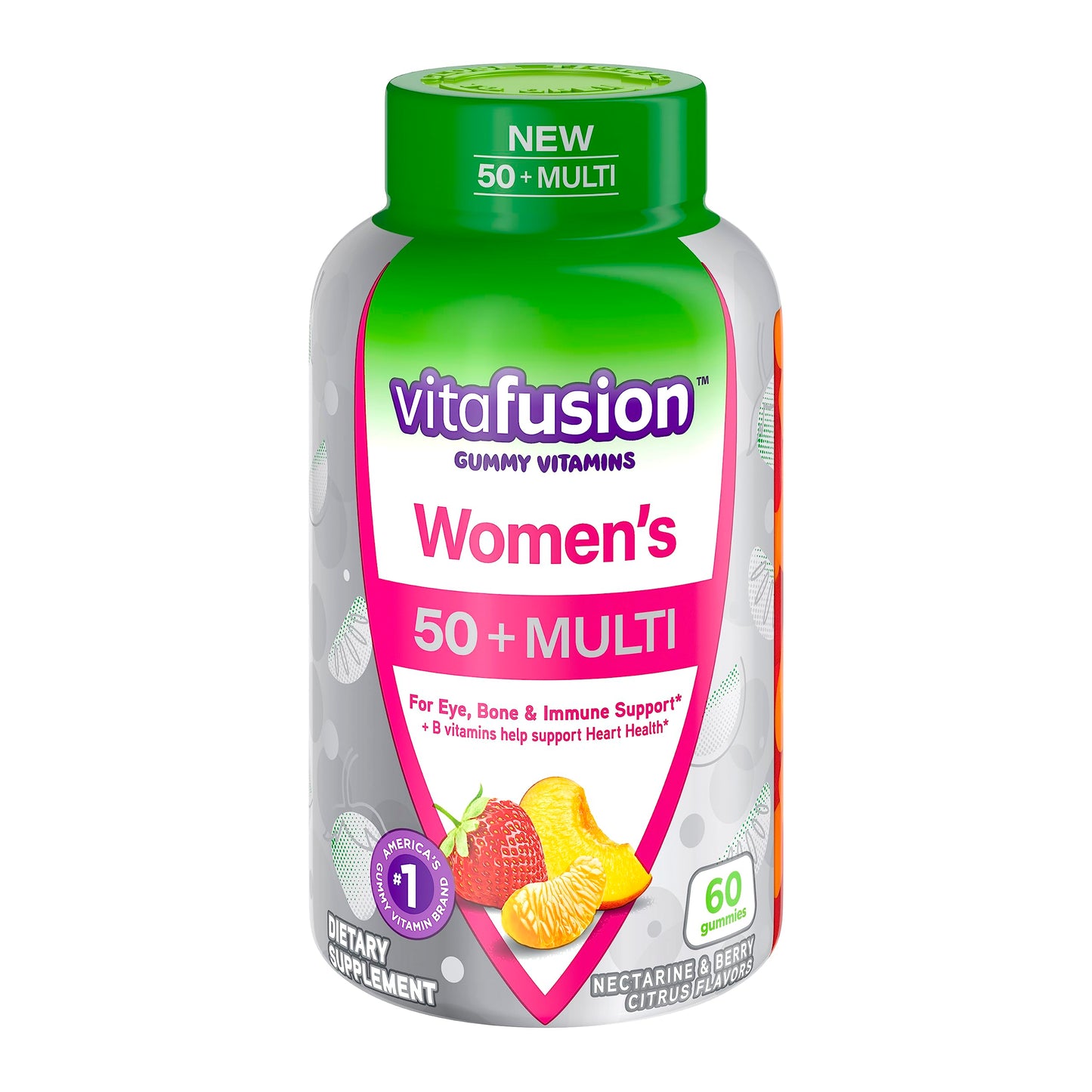 Vitafusion Magnesium Gummy Supplement 60ct and Women's 50+ Multivitamin 60 Count
