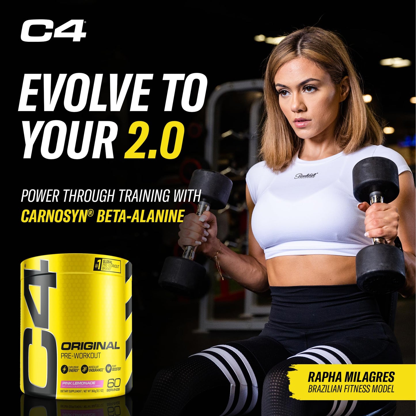 C4 Original Pre Workout Powder Pink Lemonade, 12.7 oz