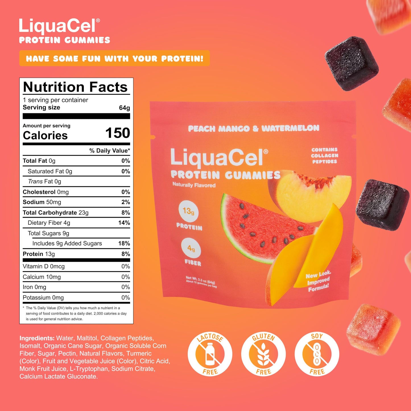 LiquaCel Protein Gummies Gummy 120 Count