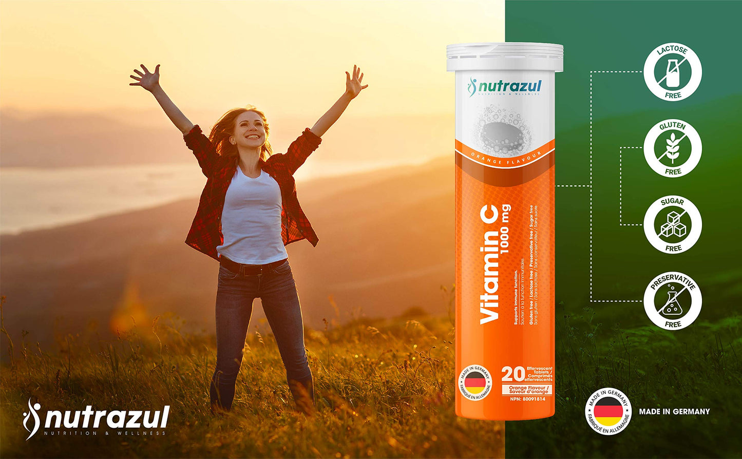 nutrazul Vitamin C 1000mg Effervescent Tablets, 20 Count