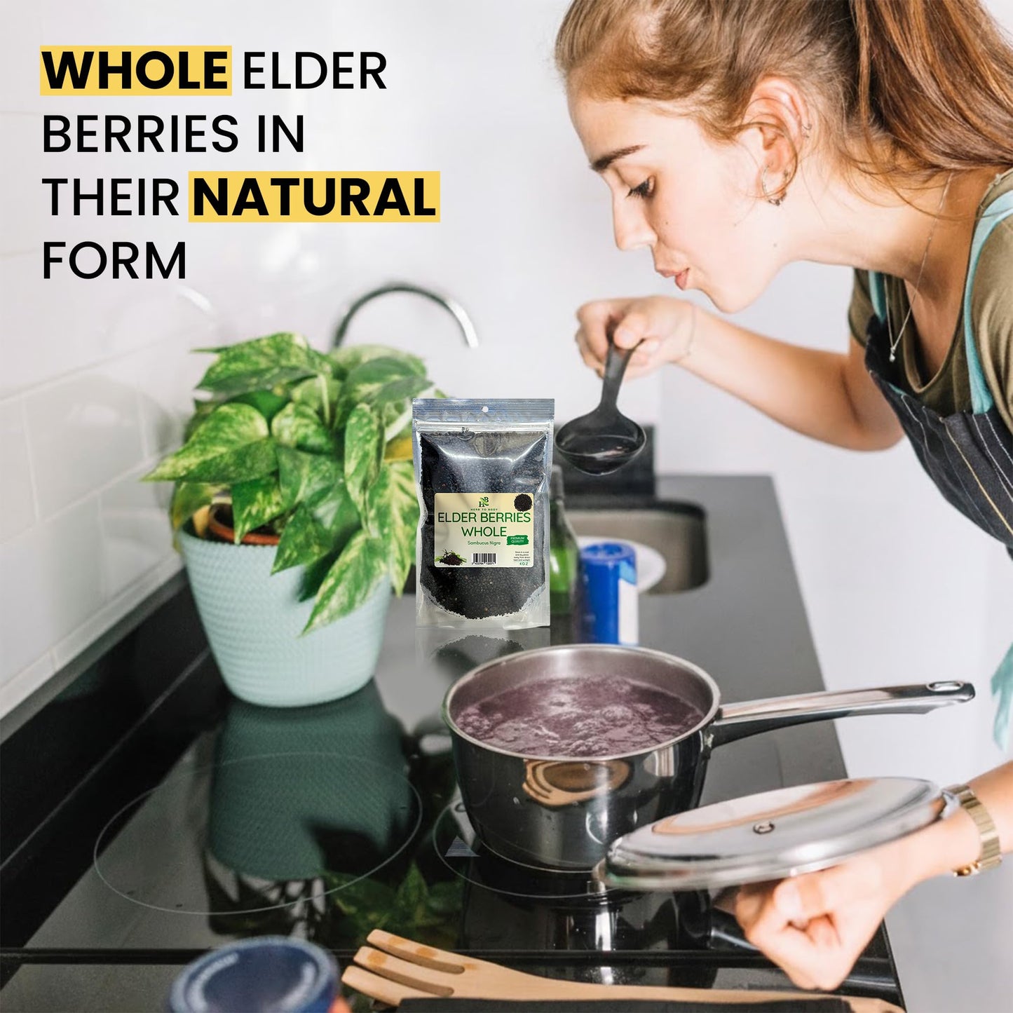 Herb To Body Organic Elderberry Dried Whole Capsule 1 Count