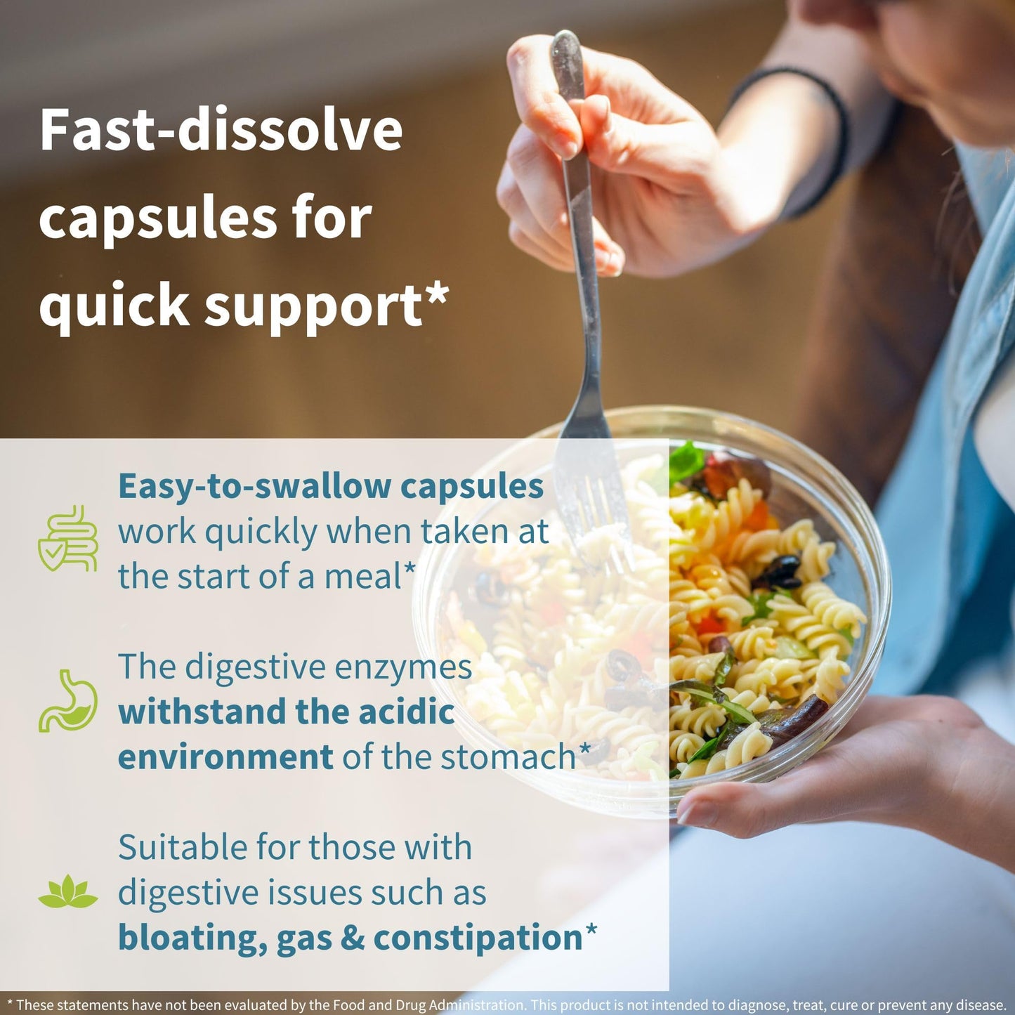 Igennus Healthcare Nutrition Fast Action Digestive Enzymes & Betaine HCl, 10 Broad Spectrum Enzymes with Protease, Lipase & Lactase, Papain & Bromelain, Plant-Based Vegan, Clean Label, for Women and Men, Capsule, 90