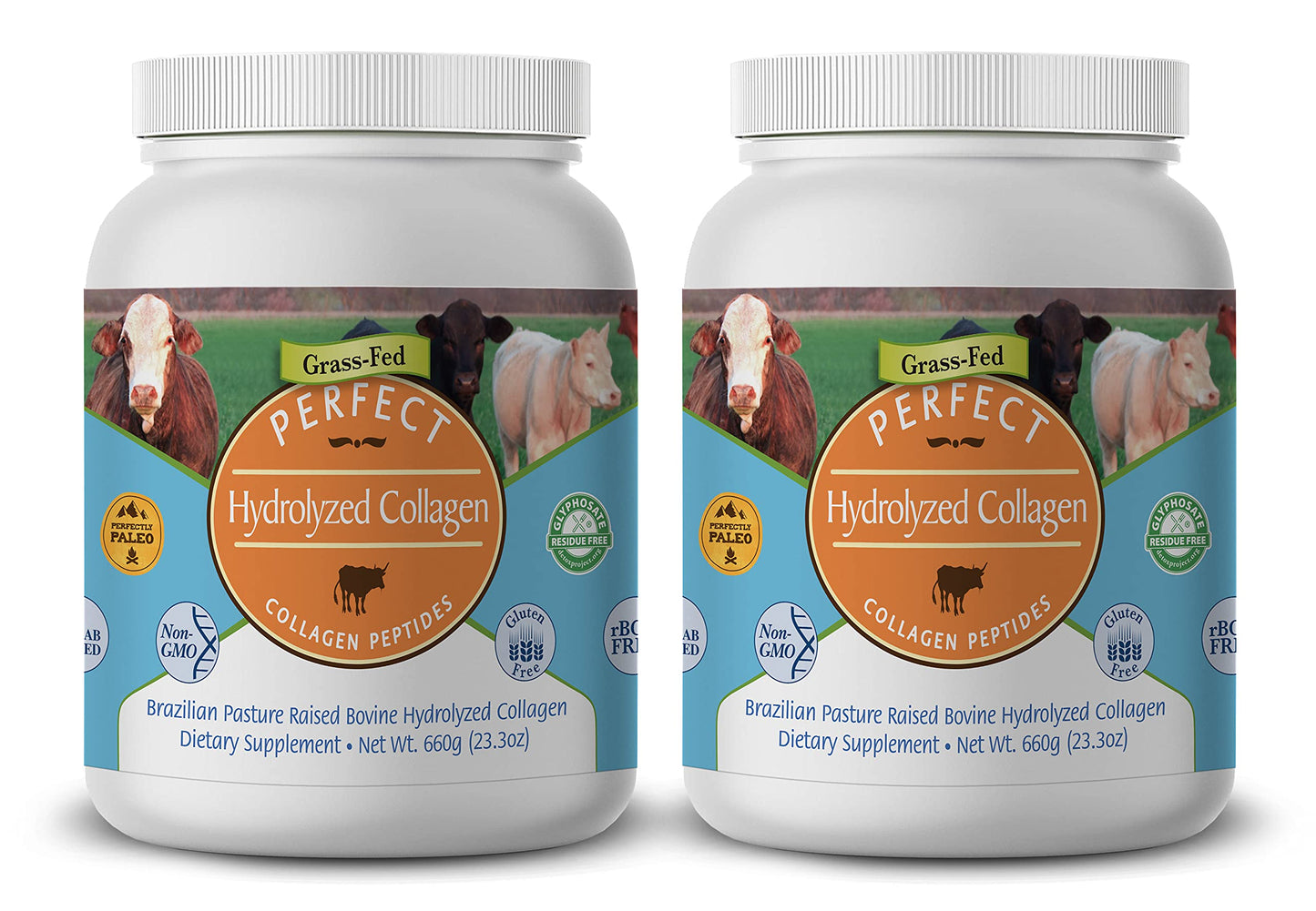 Perfect Supplements Perfect Hydrolyzed Collagen Powder, 2 Pack