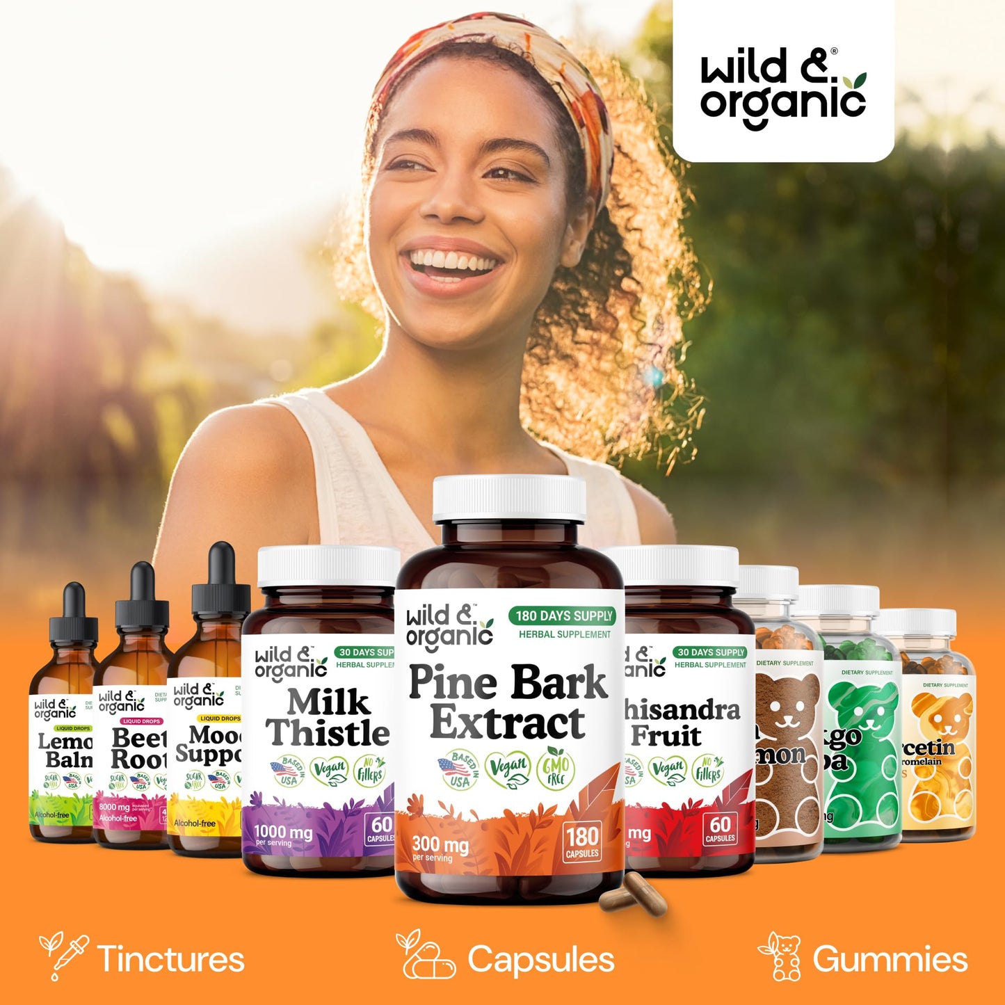 Wild & Organic Pine Bark Extract Capsules 180 Capsules