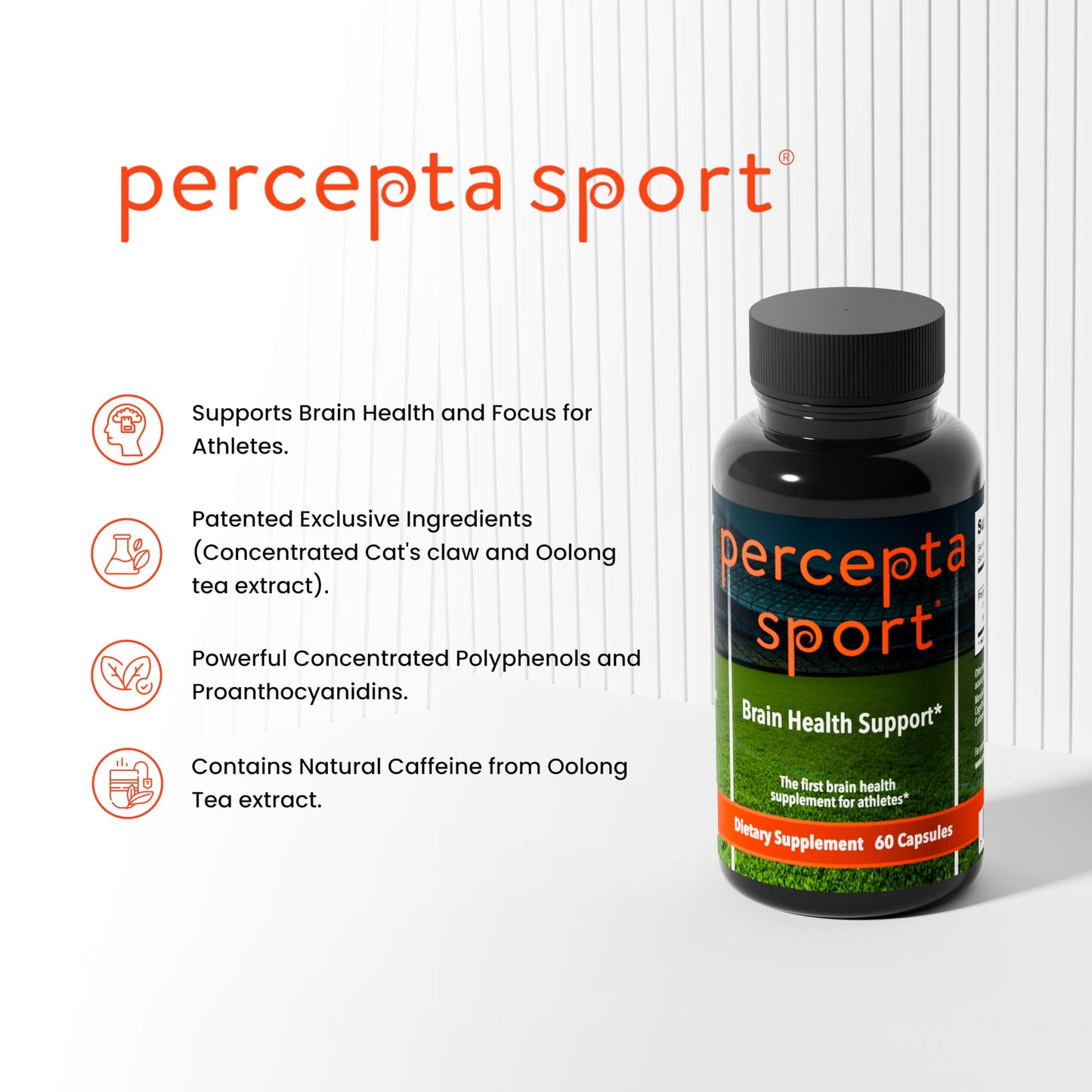 Percepta Sport Brain Supplement for Athletes Capsules 60 Count