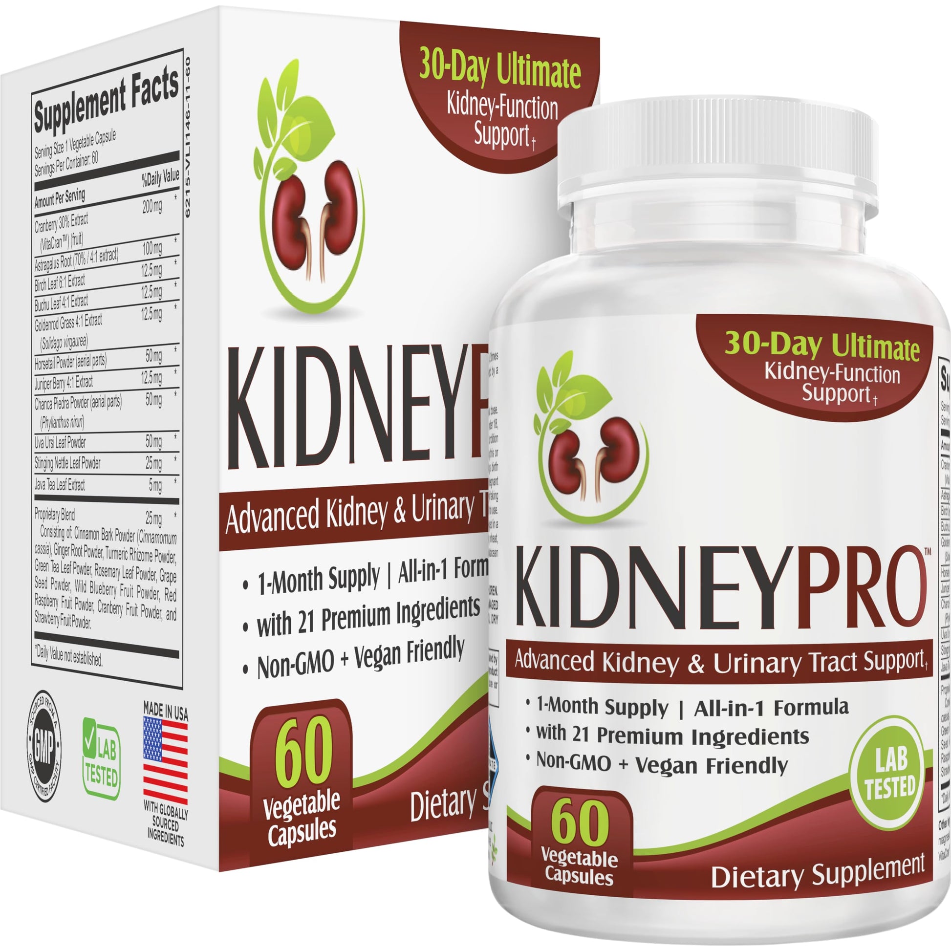 Elevate Recovery Supplements KidneyPRO Capsule, 60 Capsules
