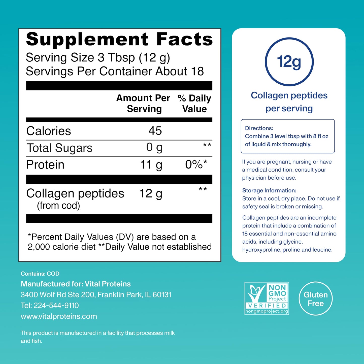 Vital Proteins Marine Collagen Peptides Powder 7.8oz