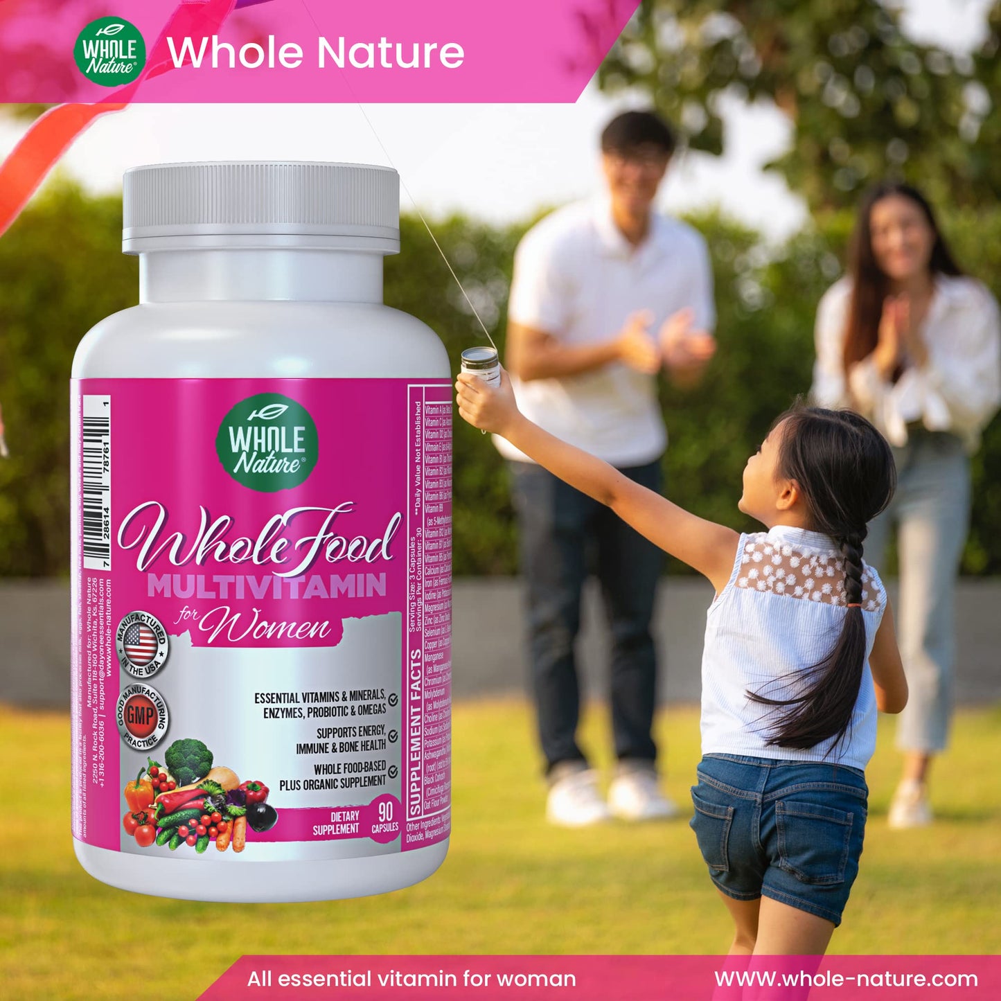 Whole Nature Whole Food Multivitamin for Women Capsules 90 Count