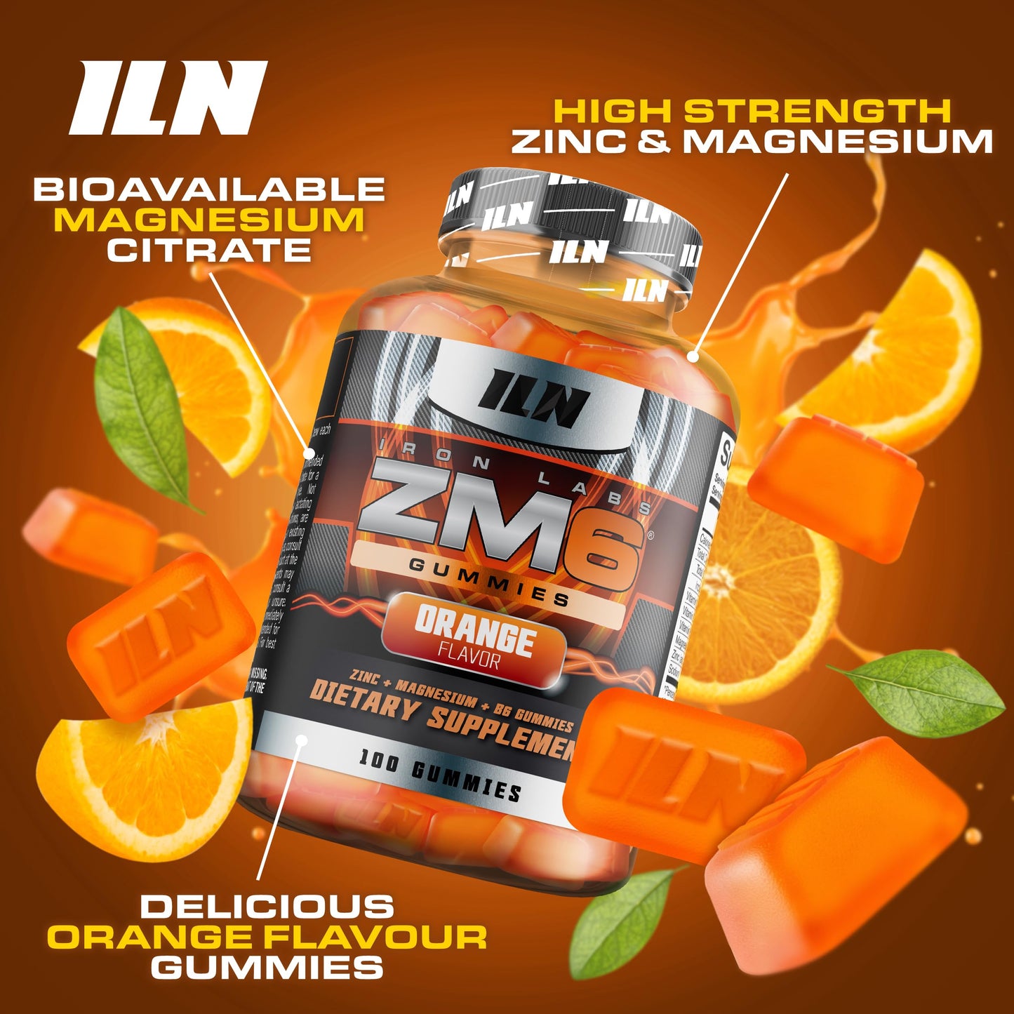 Iron Labs Nutrition ZM6 Zinc Magnesium Gummies, 100 Count