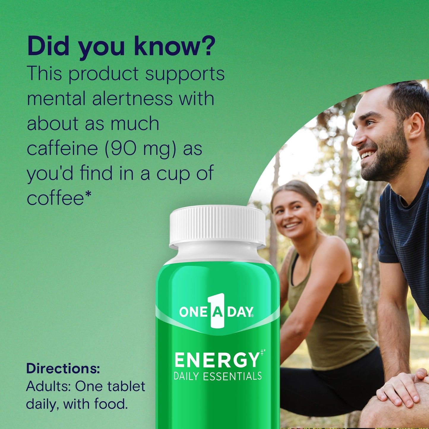 ONE A DAY Energy Daily Essentials Multivitamin Tablets, 120 Count