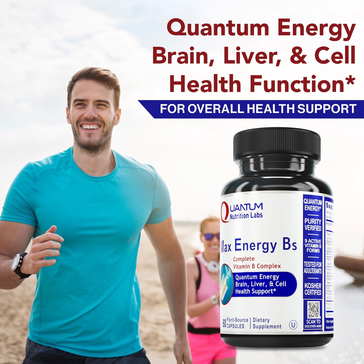Quantum Nutrition Max Energy Bs Vitamin B Complex Capsules, 120 Count