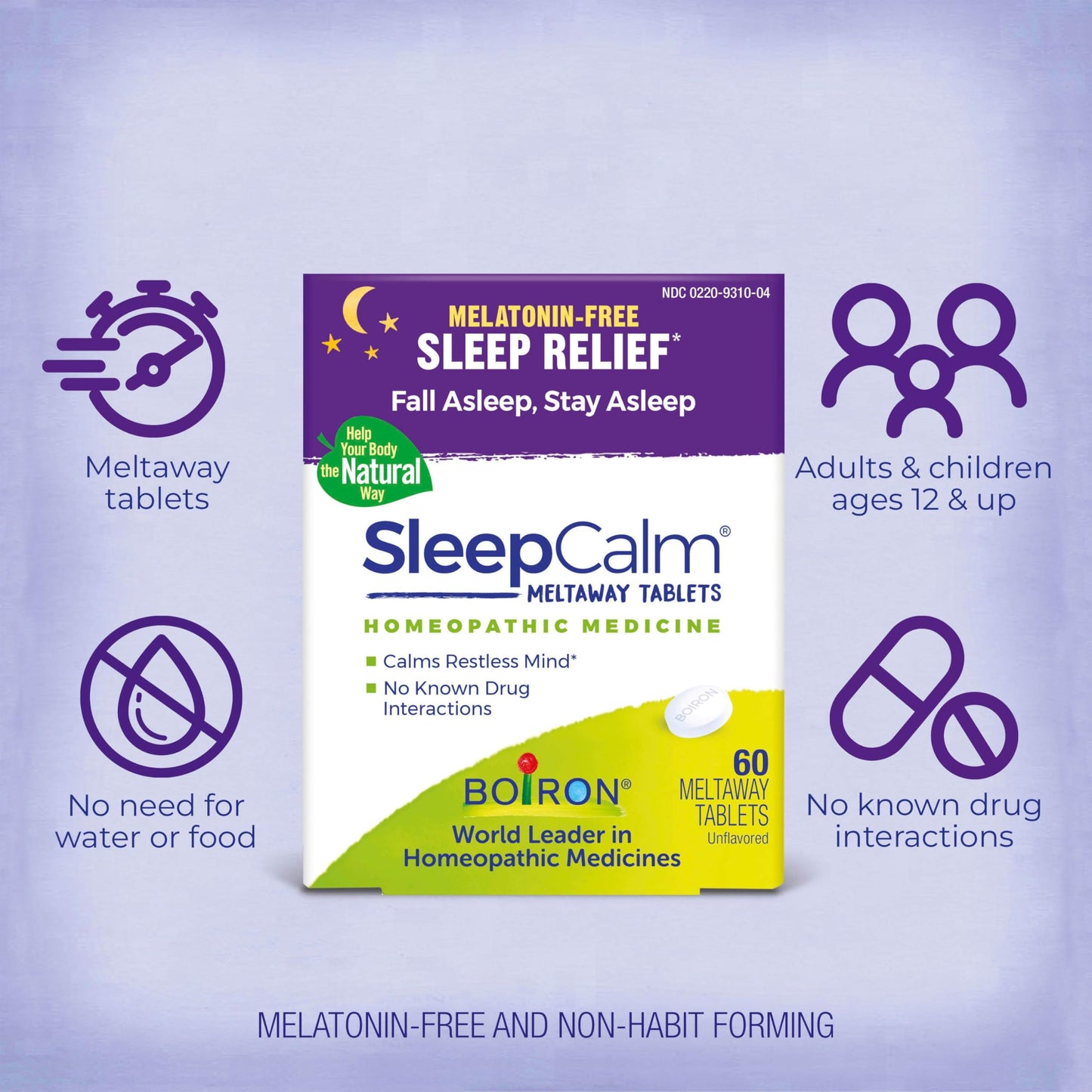 Boiron SleepCalm Sleep Aid Tablet 60 Count