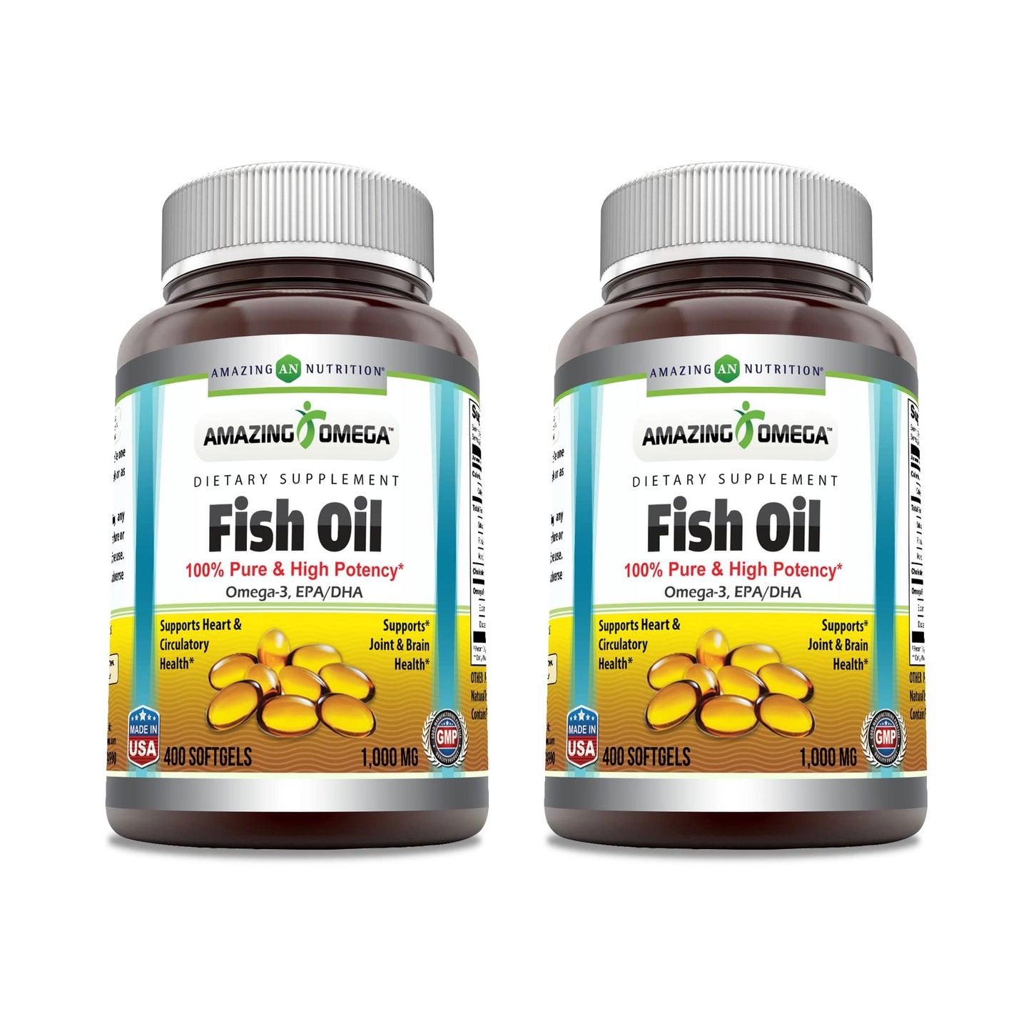 Amazing Nutrition Amazing Omega Fish Oil 1000 mg Softgels 800 Count