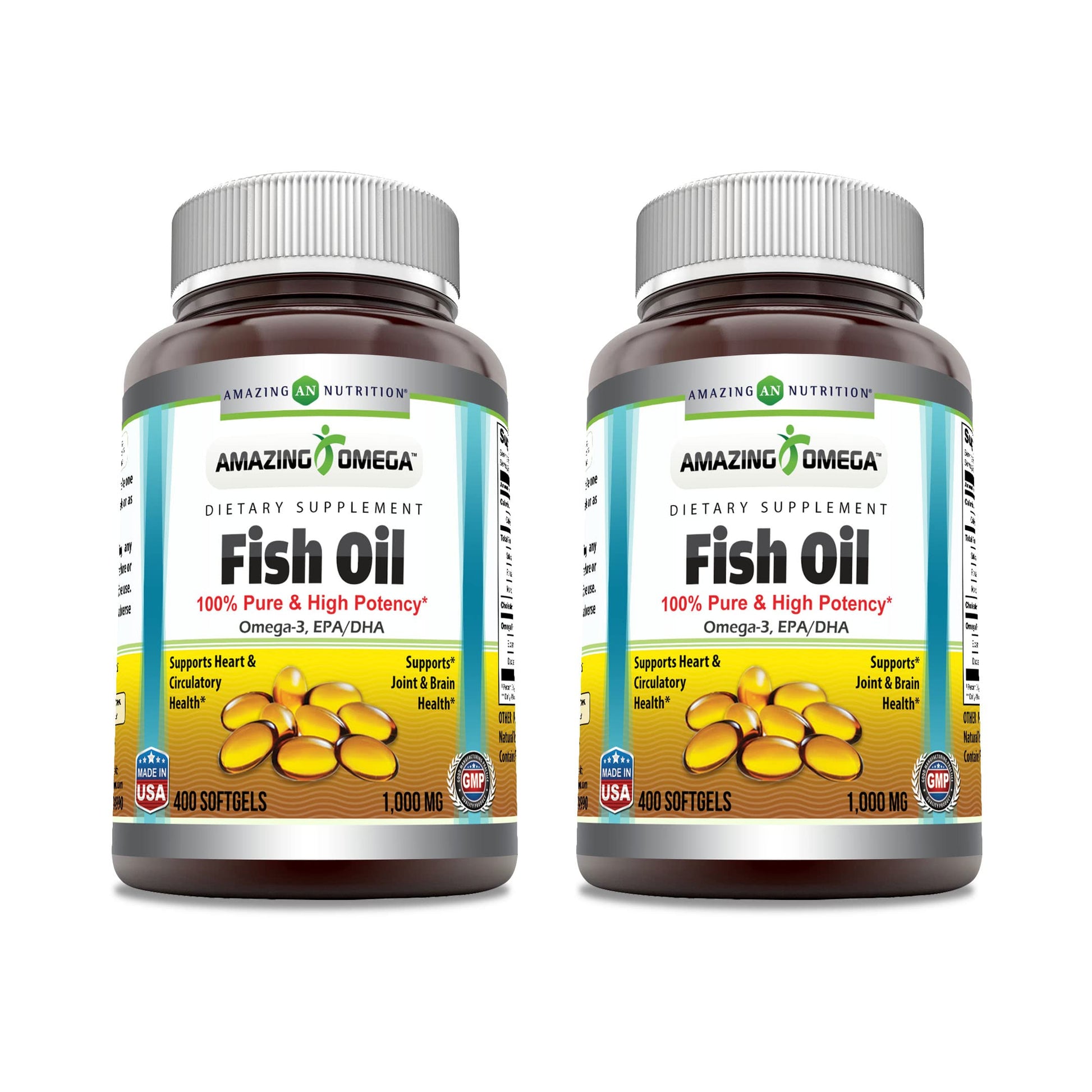 Amazing Nutrition Amazing Omega Fish Oil 1000 mg Softgels 800 Count