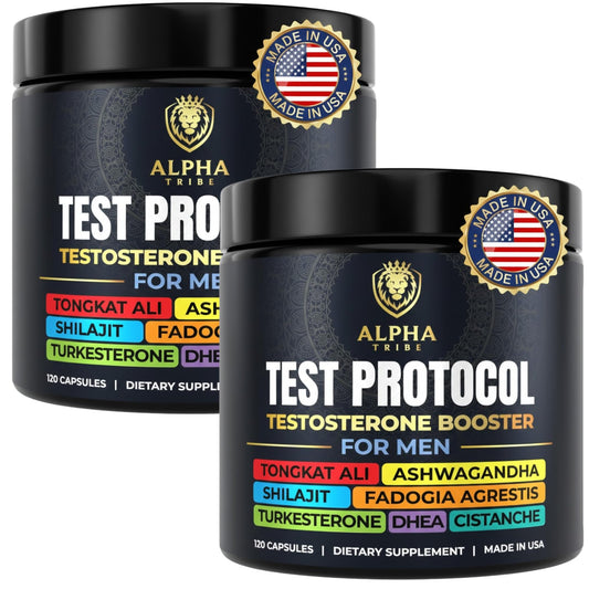 Alpha Tribe Test Protocol - Elite Natural Testosterone for Men 480 Capsules