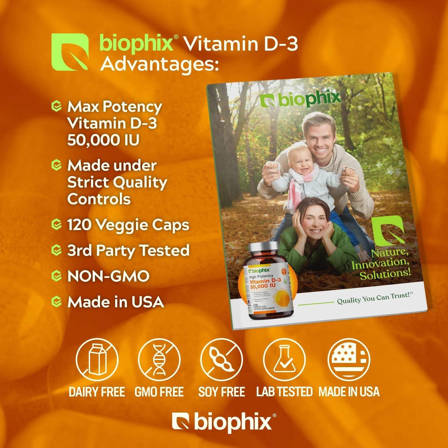 Biophix Vitamin D-3 10000 IU High-Potency Capsule, 120 Count