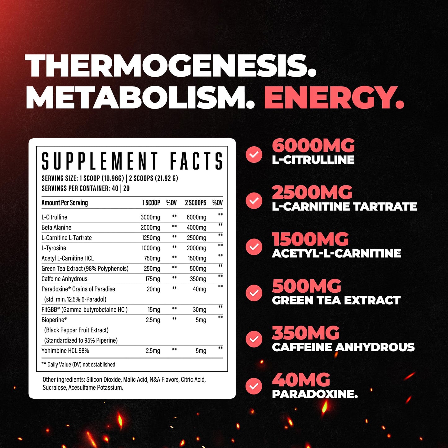 Huge Supplements Wrecked Inferno Thermogenic Pre Workout Powder, 15.5 oz
