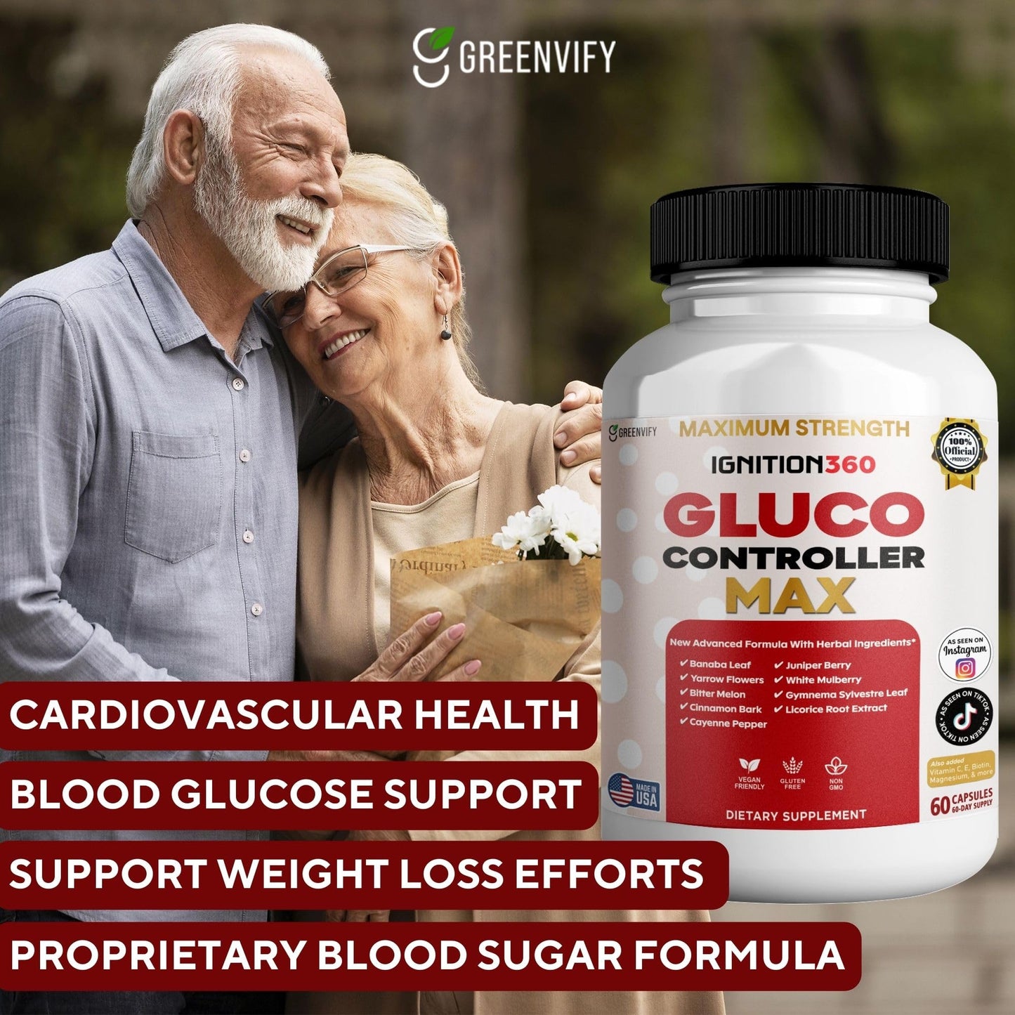 GREENVIFY Ignition360 Gluco Controller Max 60 Capsules