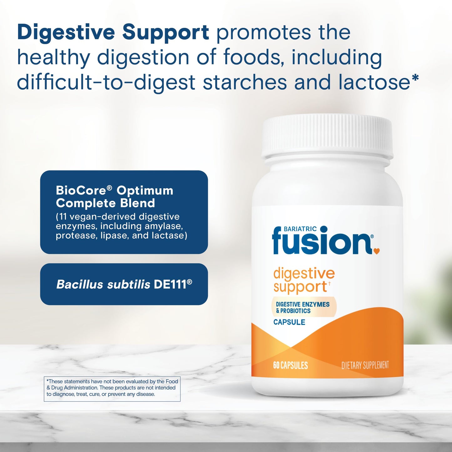 Bariatric Fusion Digestive Enzymes with Probiotics 60 Capsules