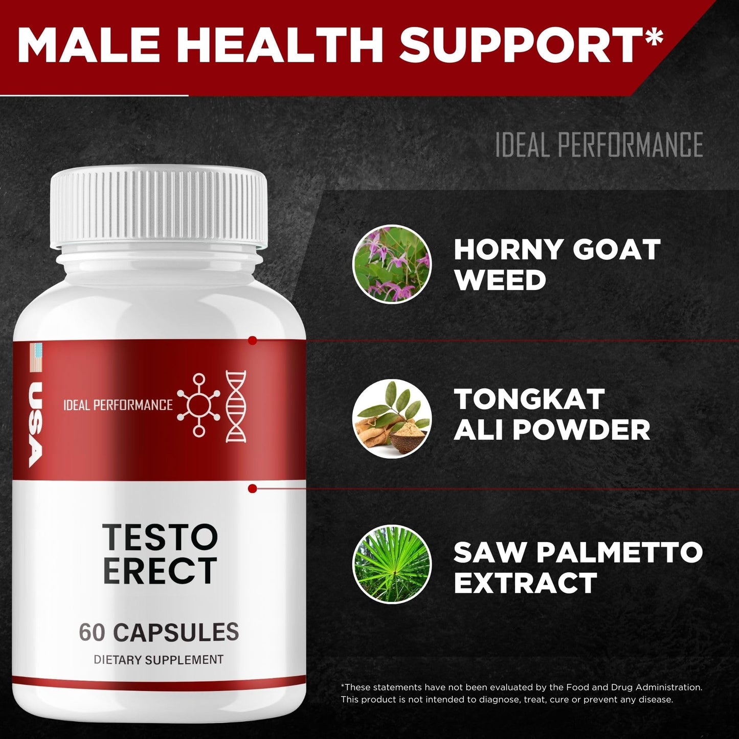 IDEAL PERFORMANCE TestoErect Capsules 60 Count