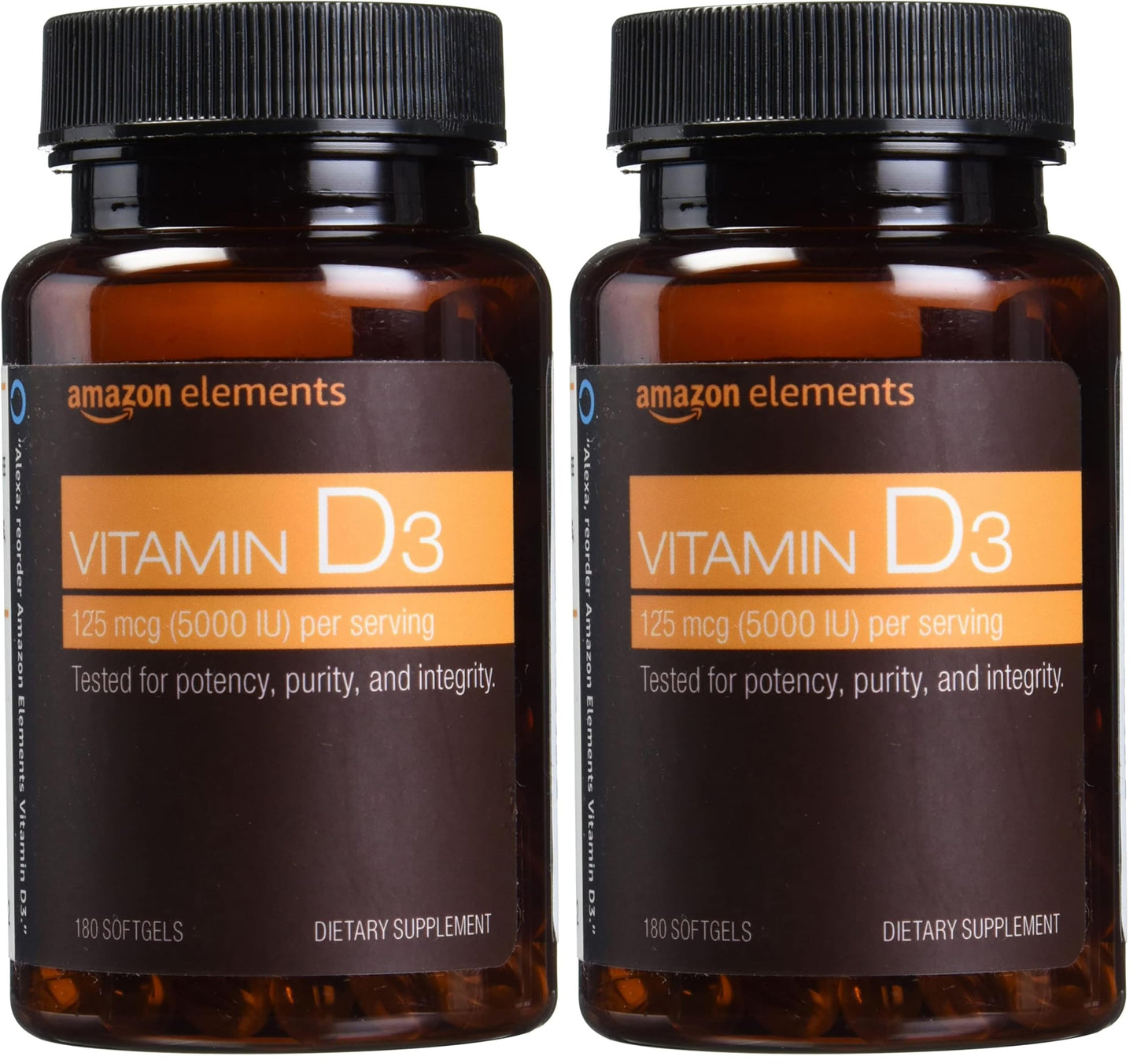 Amazon Elements Vitamin D3 Softgels, 360-Count