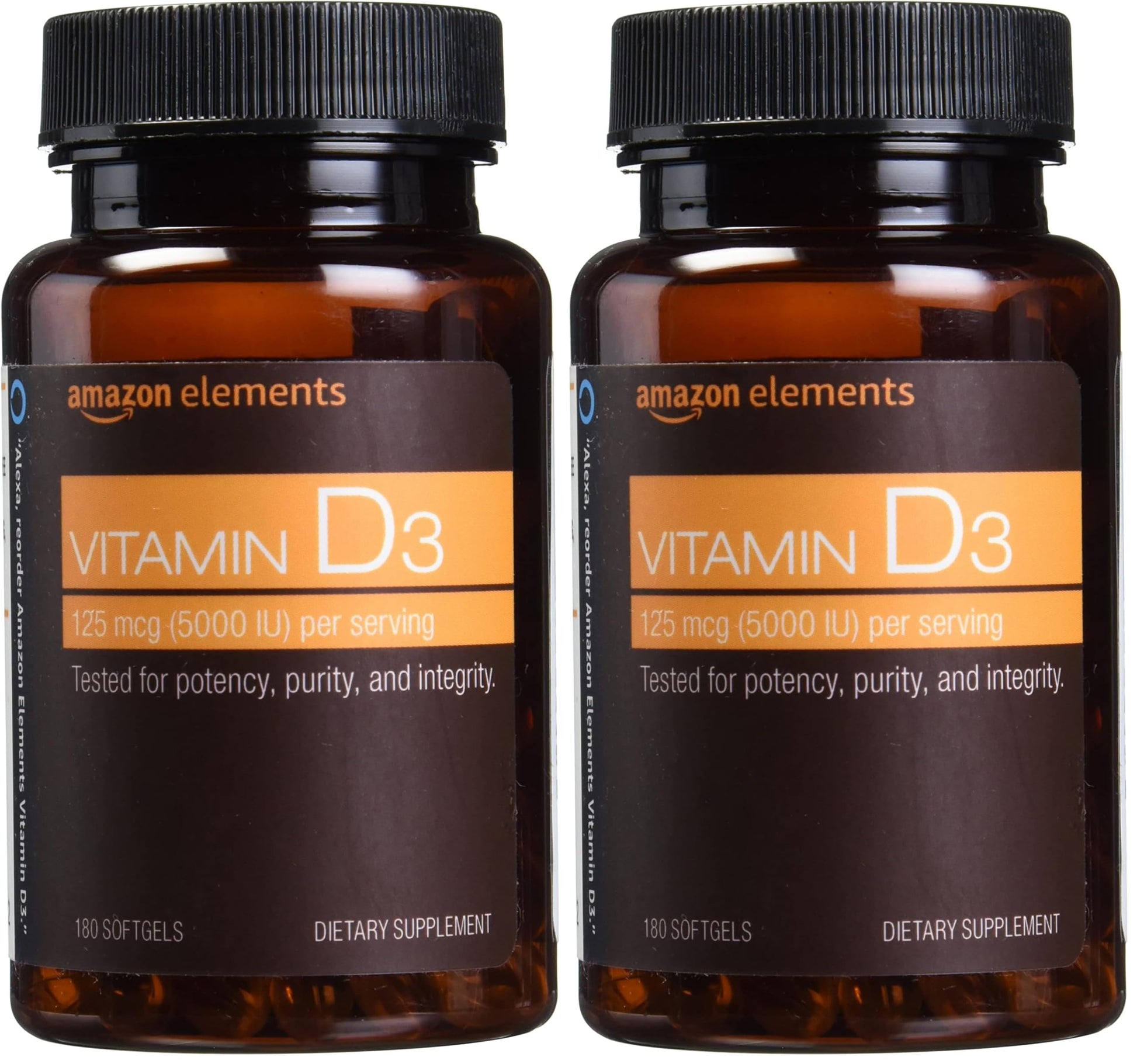 Amazon Elements Vitamin D3 Softgels, 360-Count
