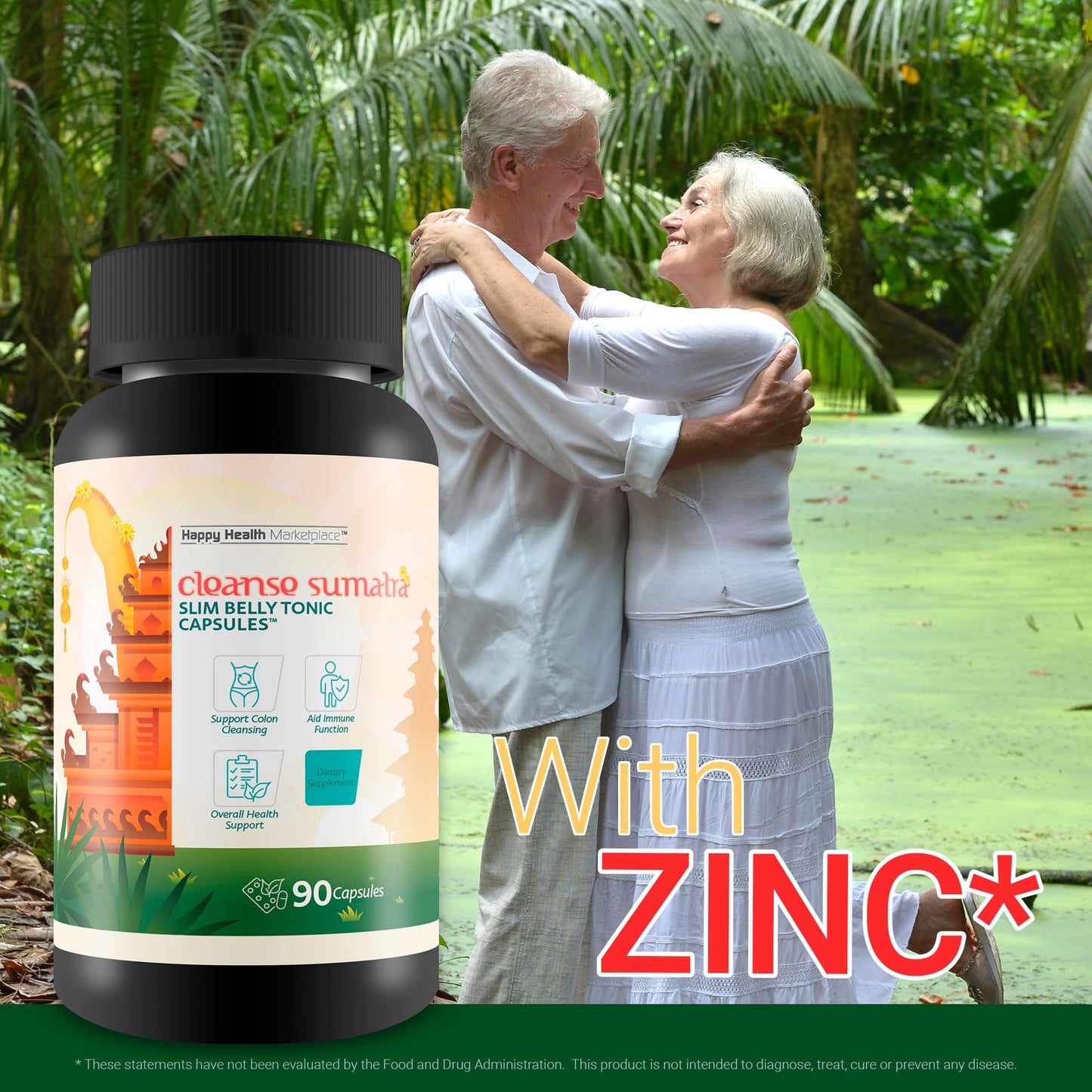 Happy Health Marketplace Cleanse Sumatra Slim Belly Tonic Capsules 90 Count