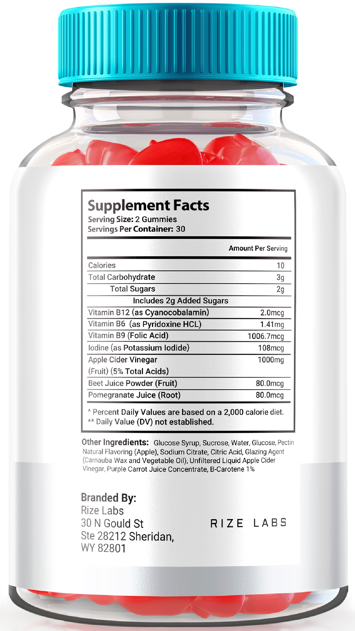 Rize Labs ACV for Keto Health Gummies 60 Count