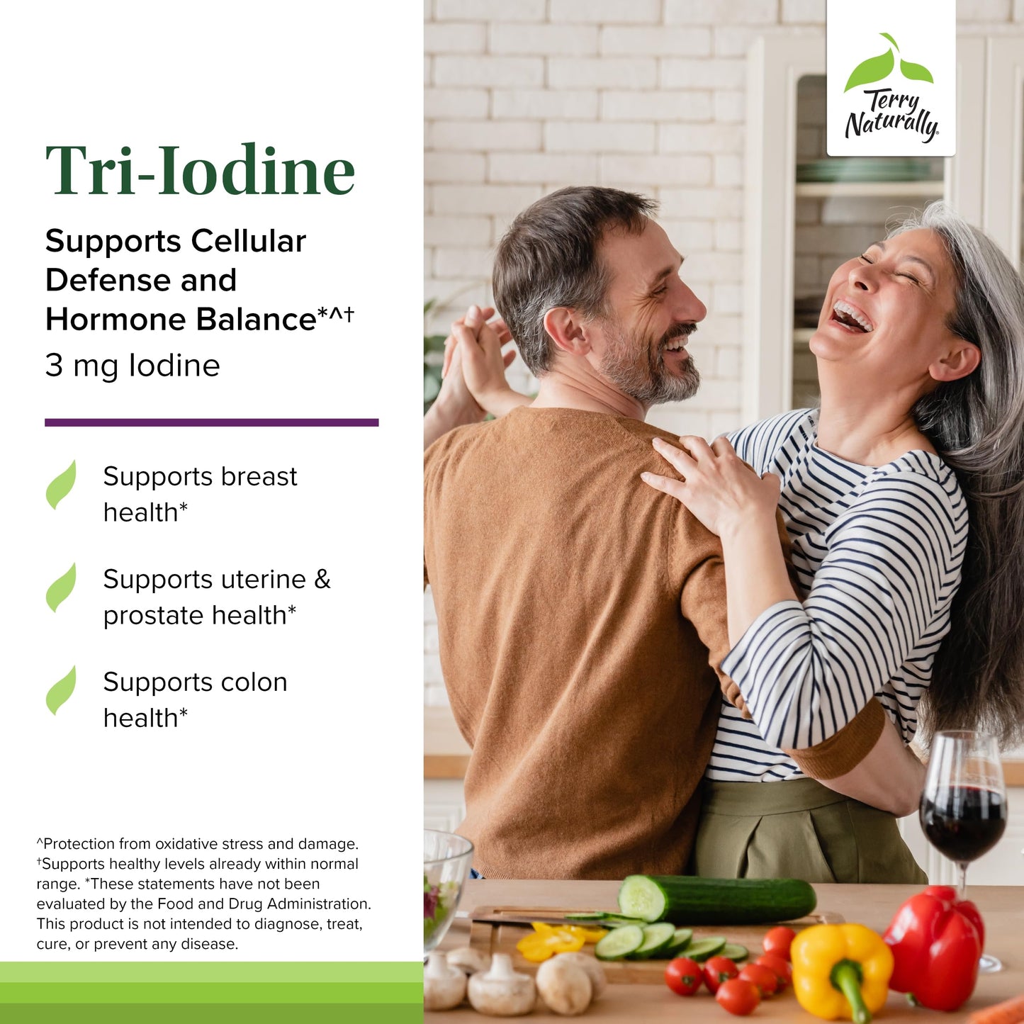 Terry Naturally Tri-Iodine 3 mg Iodine Capsules, 90 Count