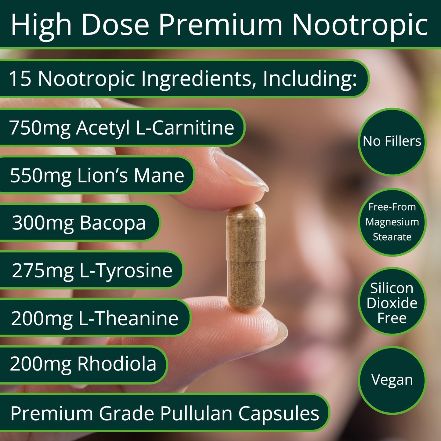 ThinkEase Brain Supplement Capsules, 120 Capsules