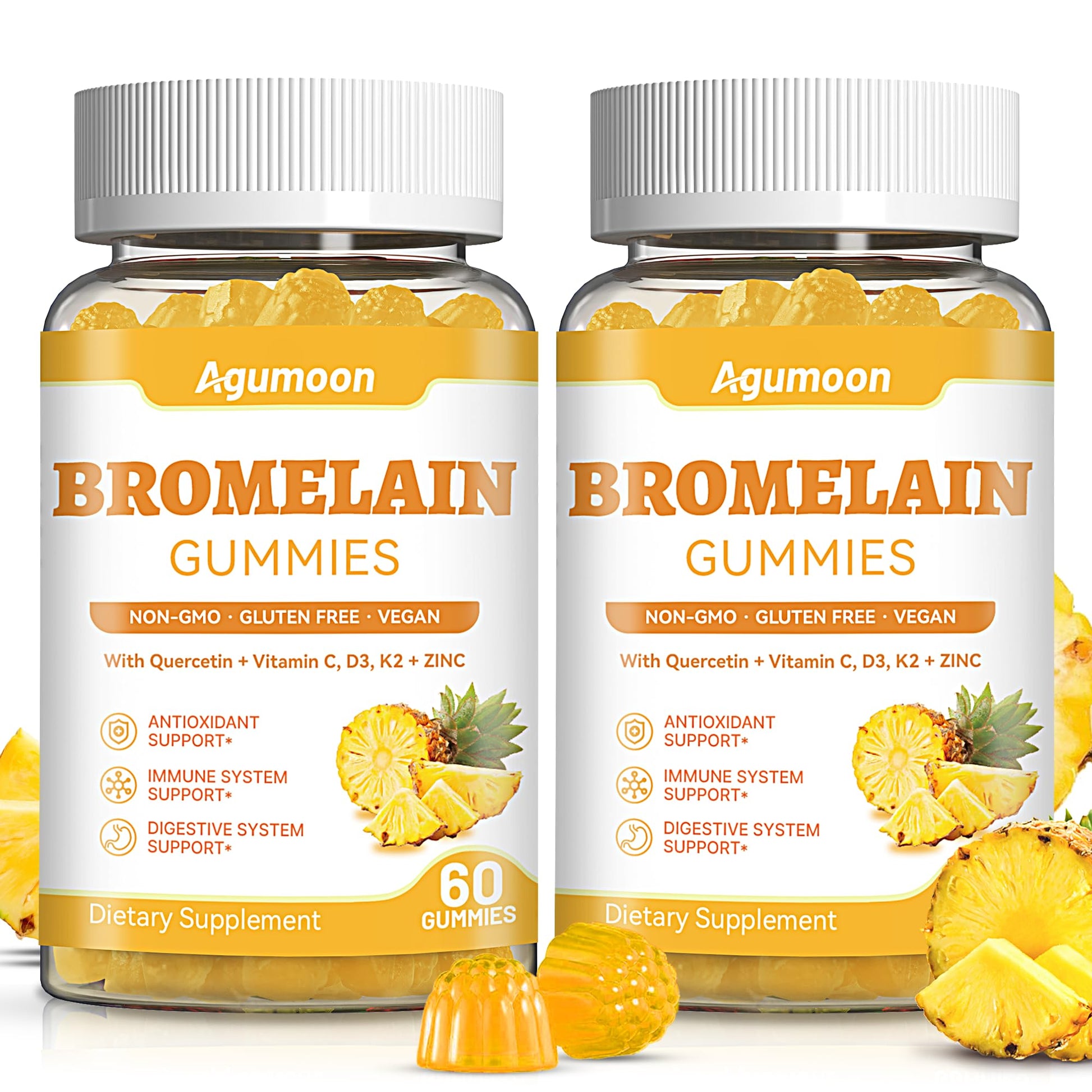 Agumoon Bromelain Supplement 120 Gummies