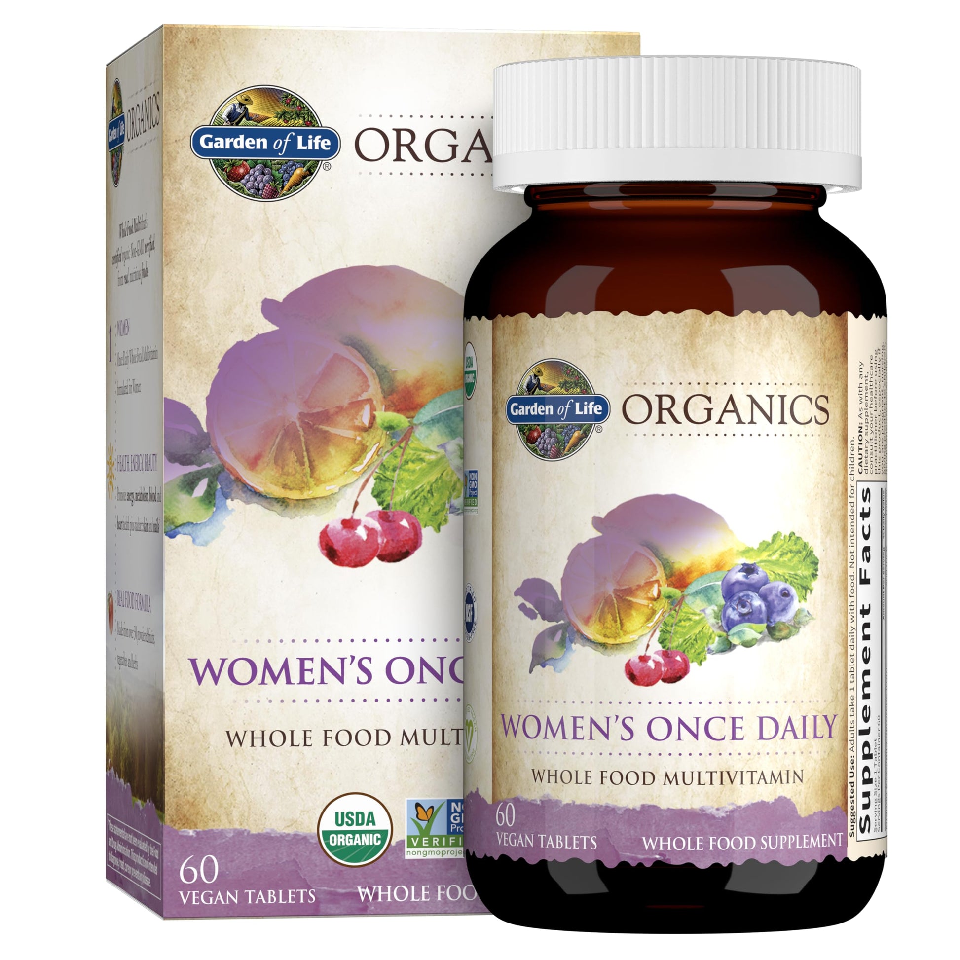 Garden of Life Organics Multivitamin for Women Tablet, 60 Tablets