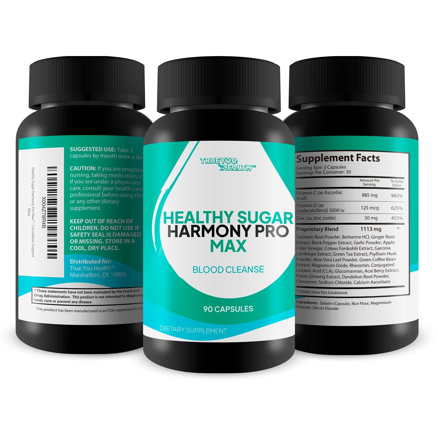 True You Health Healthy Sugar Harmony Pro Max Capsule 90 Count