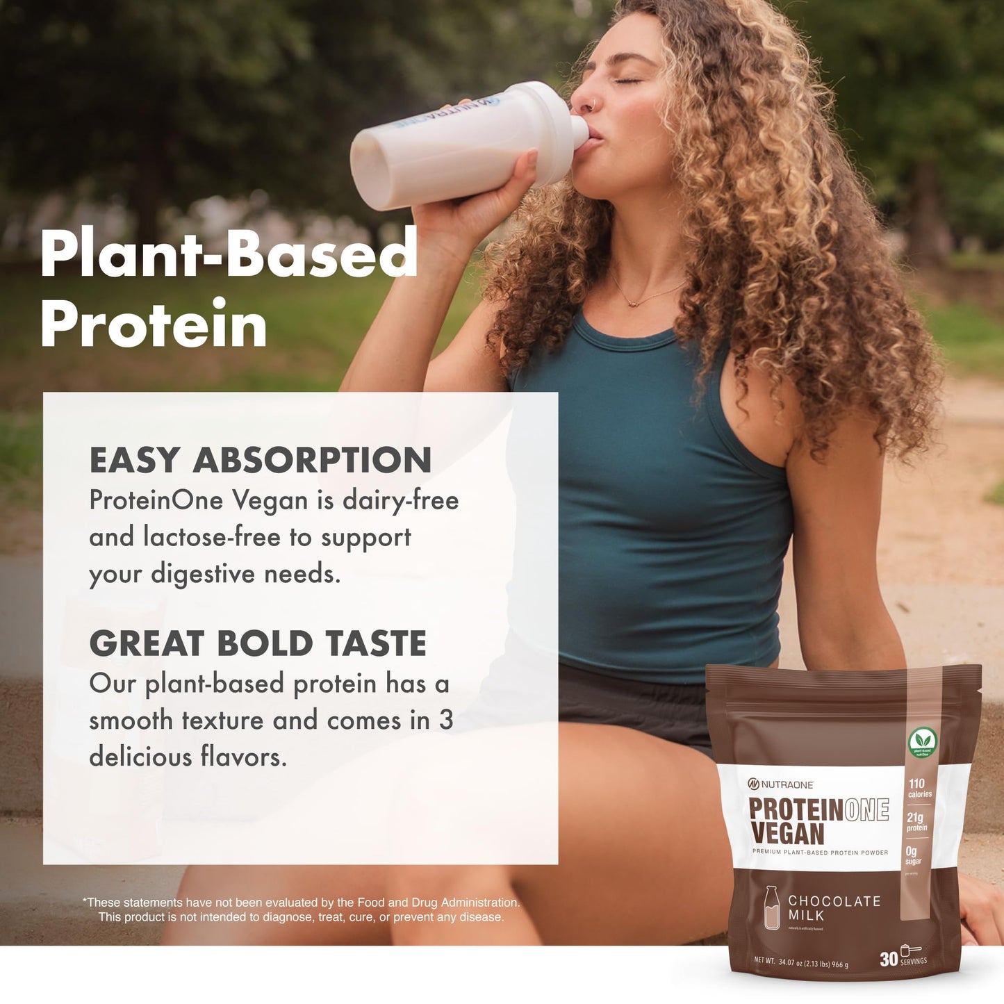 NutraOne ProteinOne Vegan Plant-Based Protein Powder 30.9 Servings