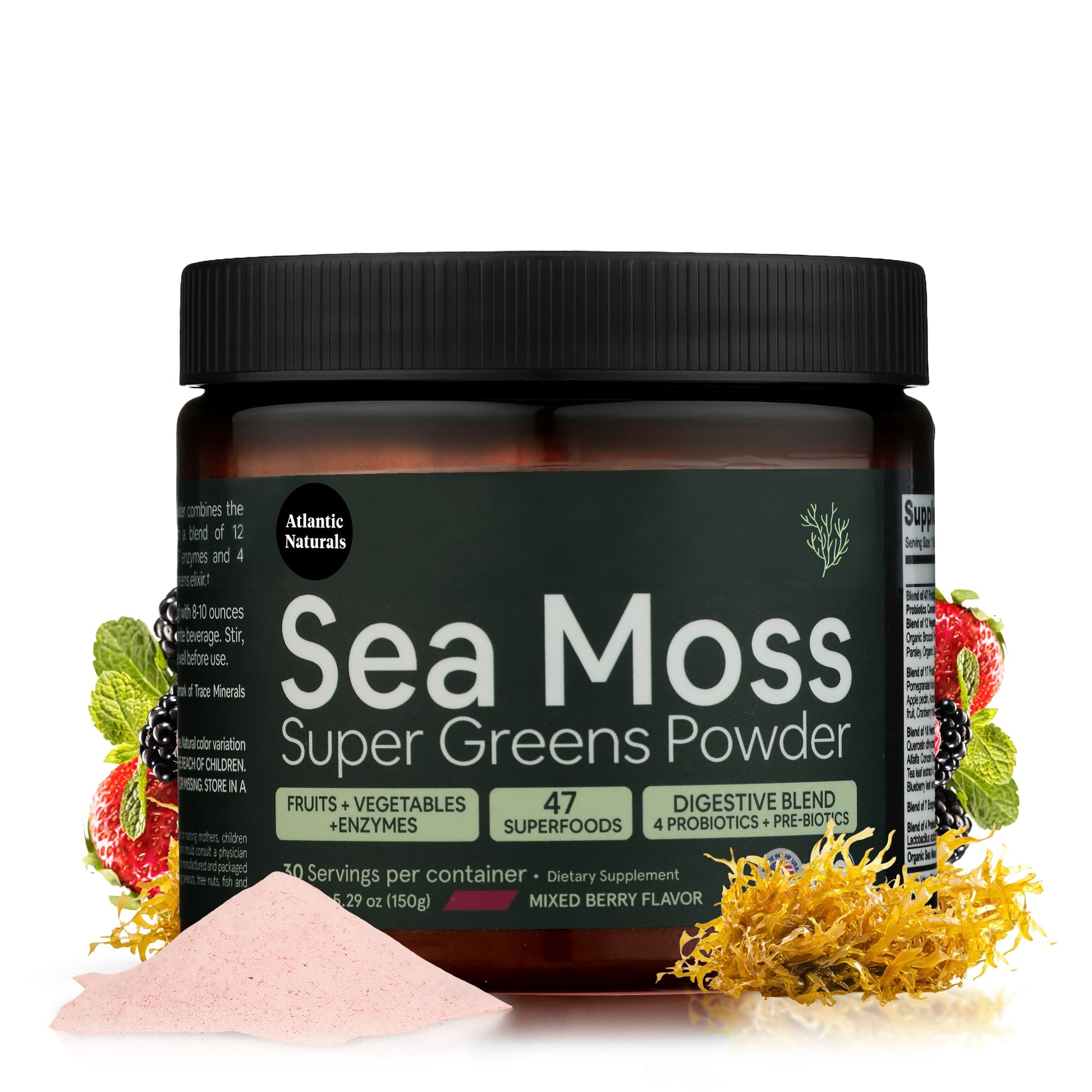 Atlantic Naturals Organic Sea Moss Super Greens Powder 5.5 oz
