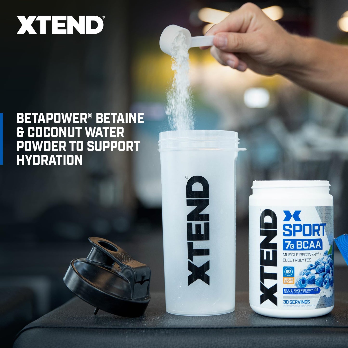 Scivation XTEND Sport BCAA Powder Blue Raspberry Ice 12.2 Ounce