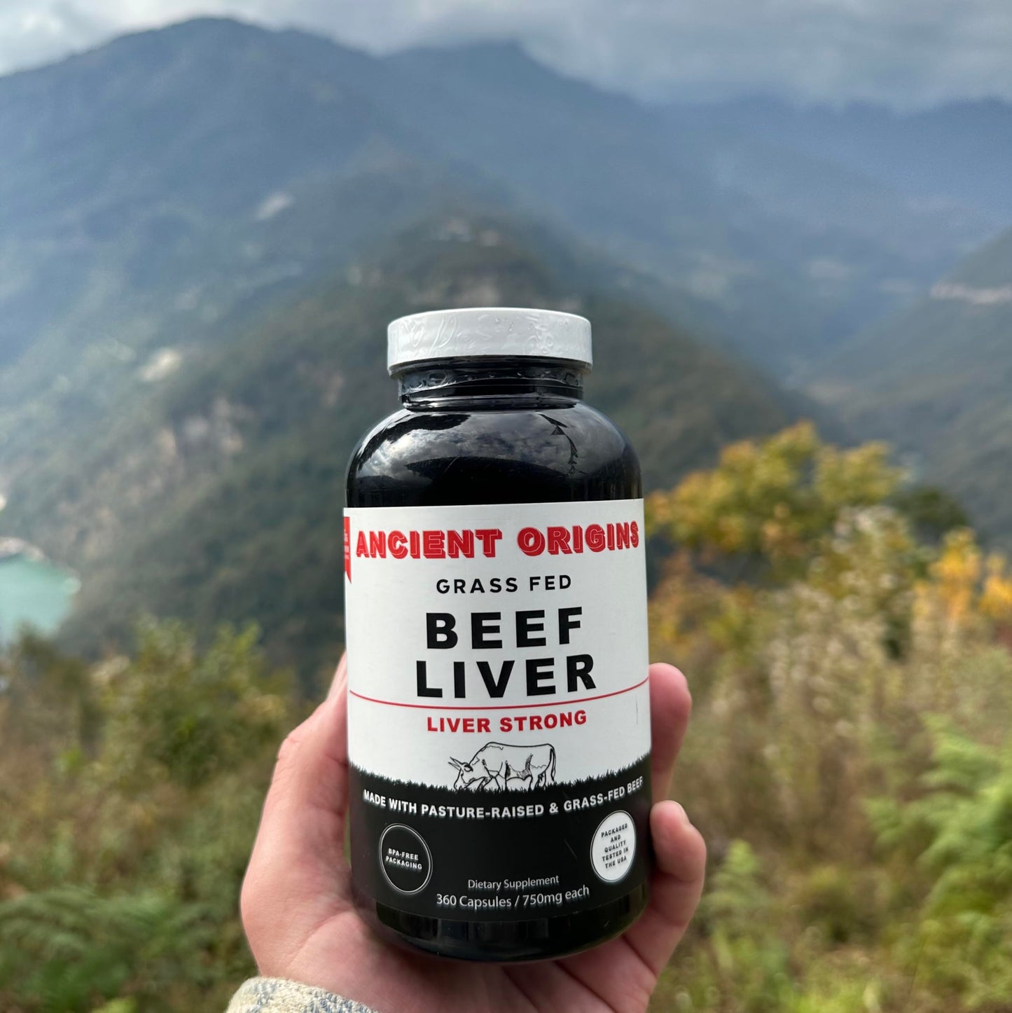 Ancient Origins Grass Fed Beef Liver 360 Capsules