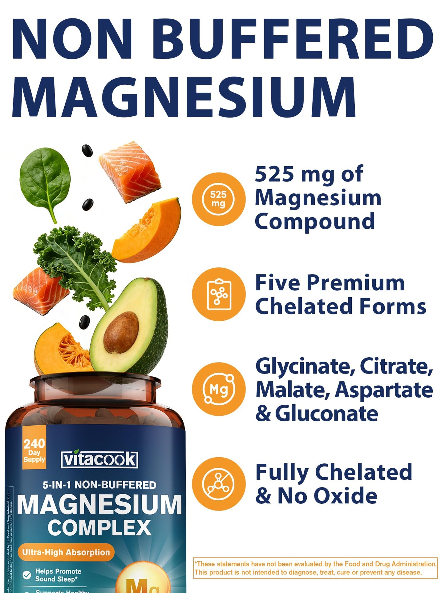 Vitacook 5-in-1 Magnesium Complex Capsules 240 Count