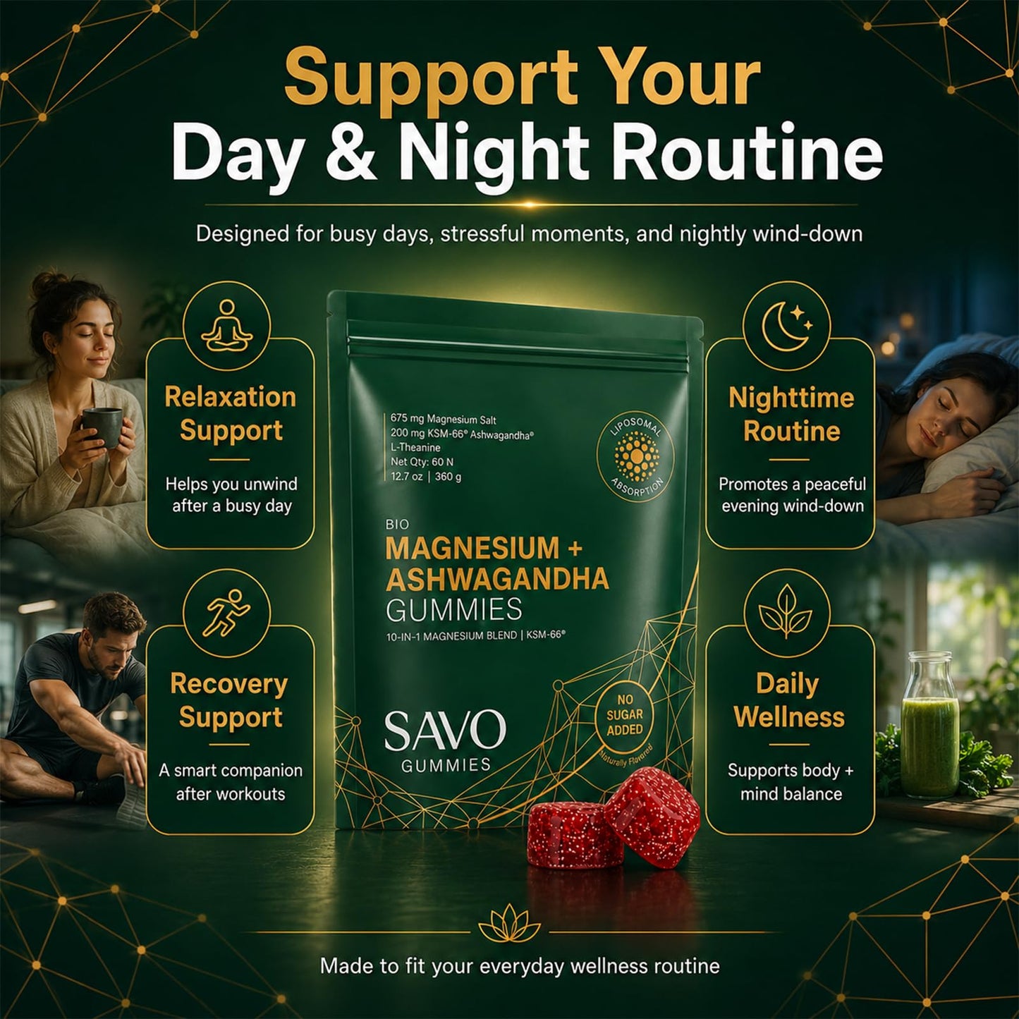 Ovouria SAVO Liposomal Magnesium, 60 Gummies