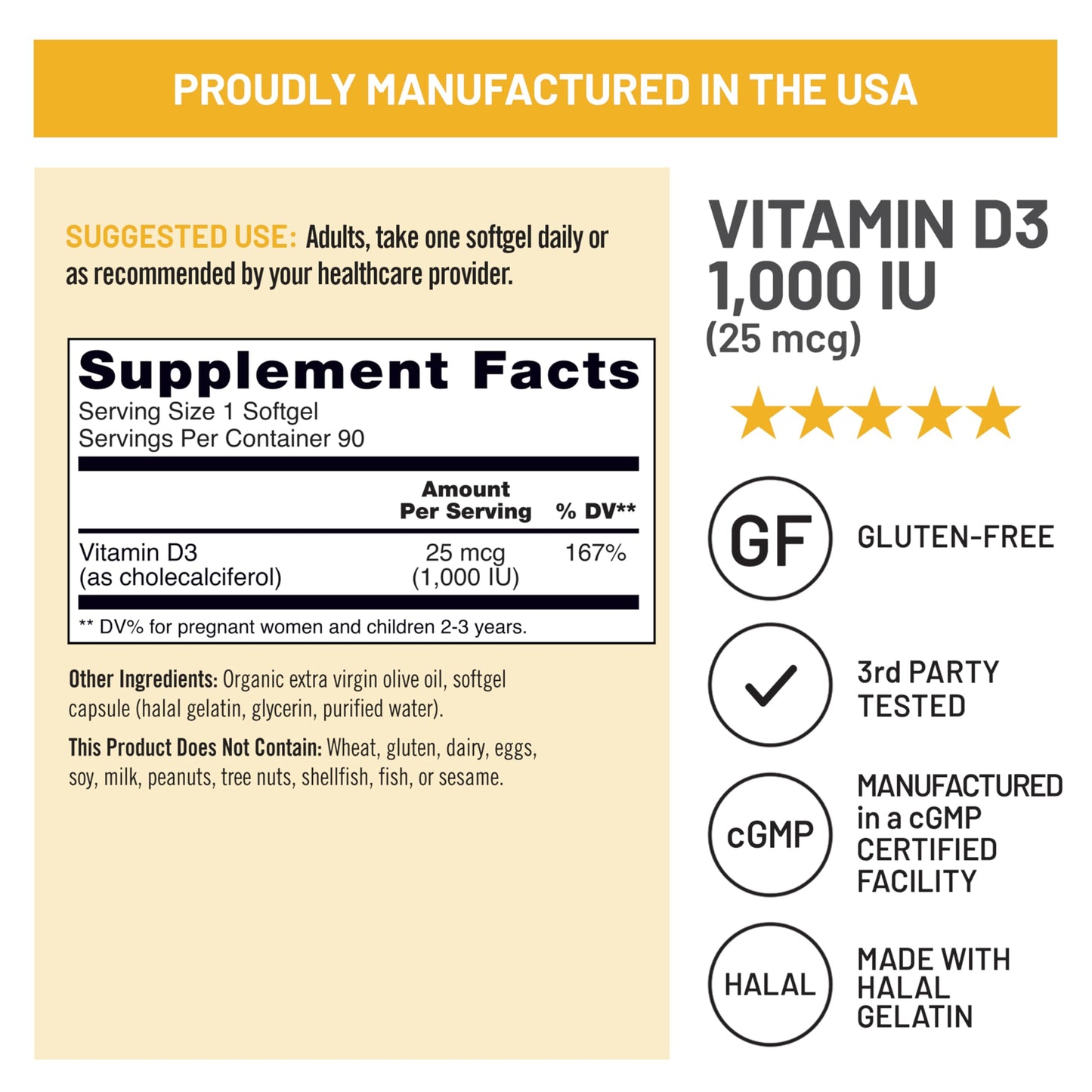 NatureWise Vitamin D3 1000iu (25 mcg) Softgel 90 Count