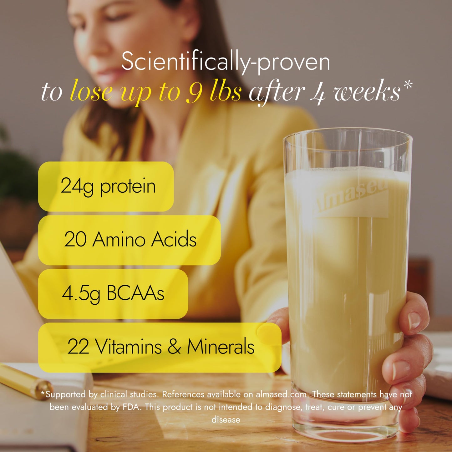 Almased Vanilla Meal Replacement Shake Powder, 52.8 oz (Pack of 3)