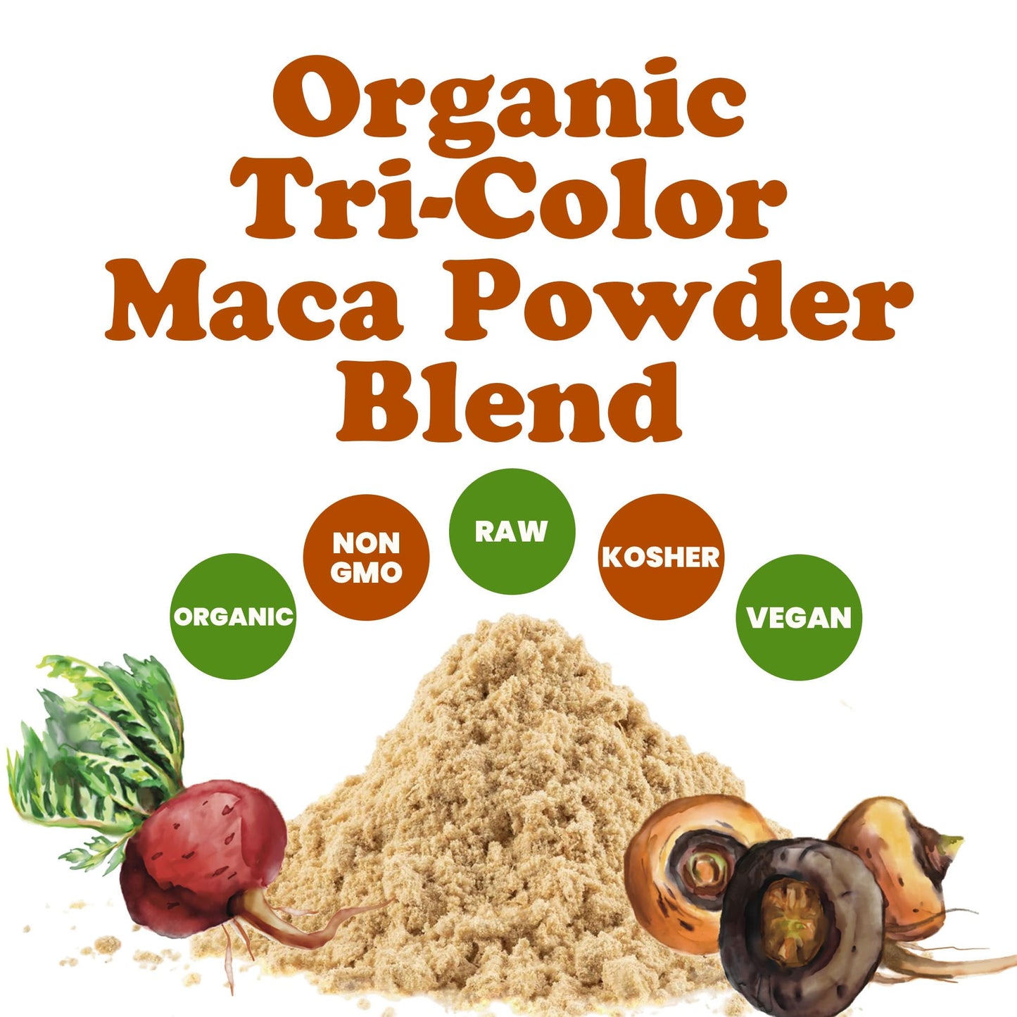 Food to Live Organic Tri-Color Maca Powder Blend Capsule, 1 Count